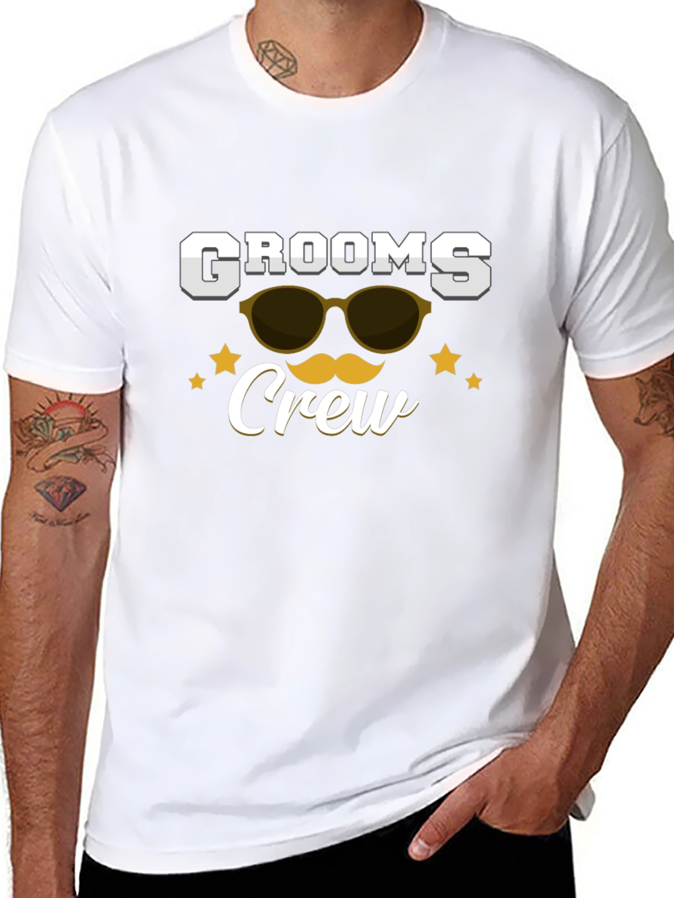 Grooms Crew Graphic T-Shirt - Wedding Party Apparel