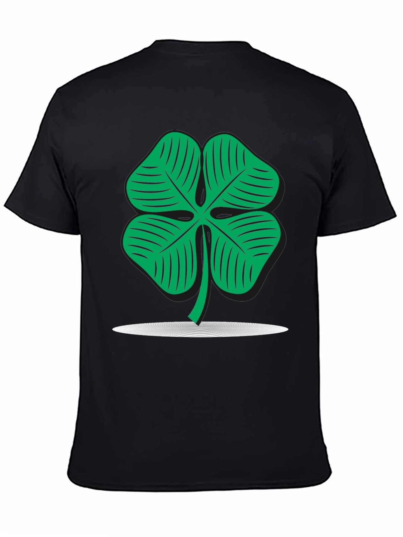 Lucky Clover Graphic Black T-Shirt