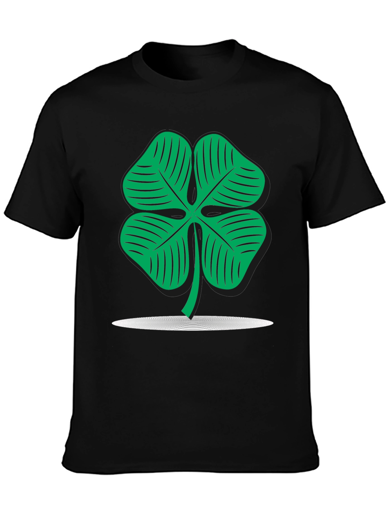 Lucky Clover Graphic Black T-Shirt