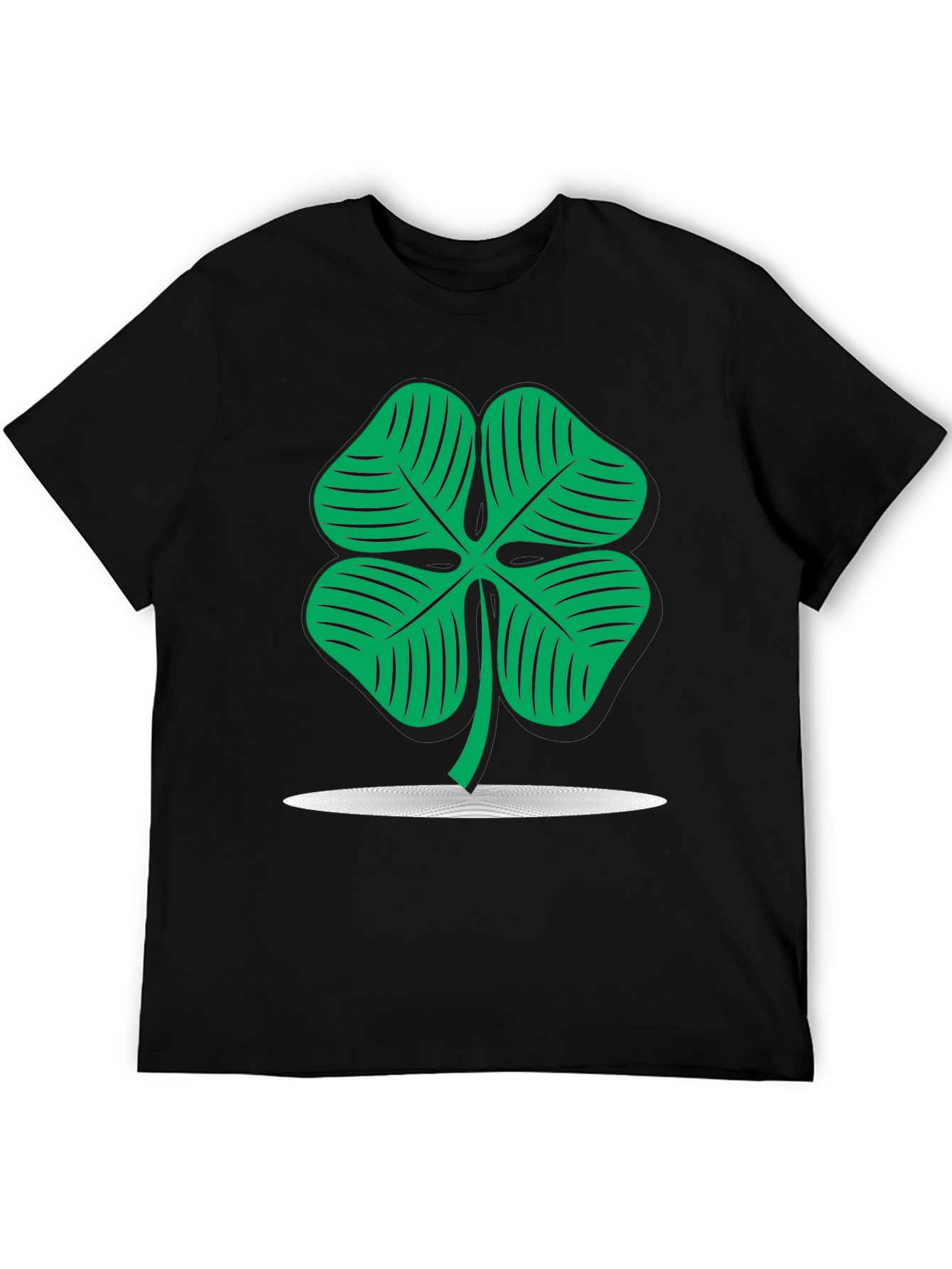 Lucky Clover Graphic Black T-Shirt