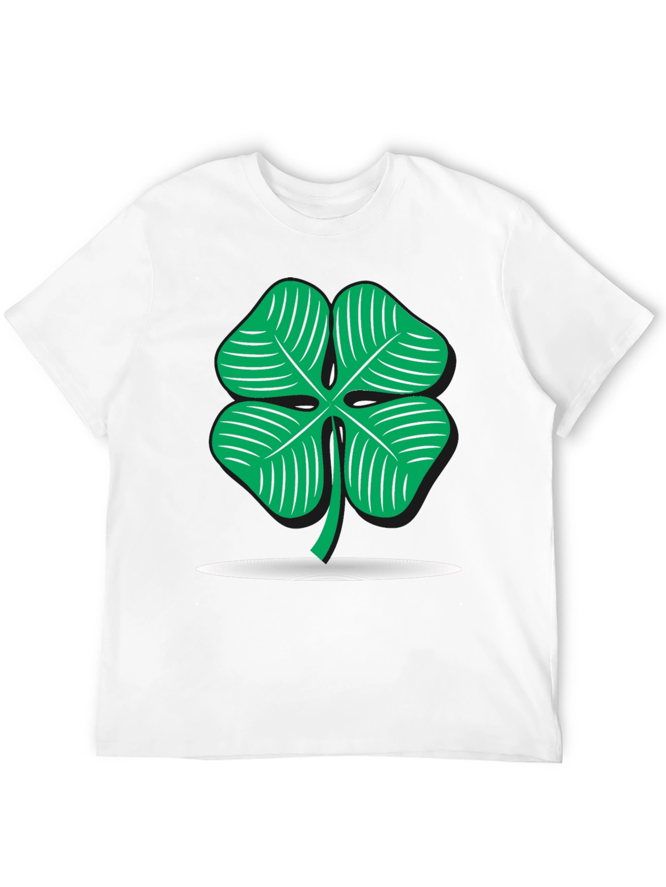 Lucky Clover Graphic Black T-Shirt