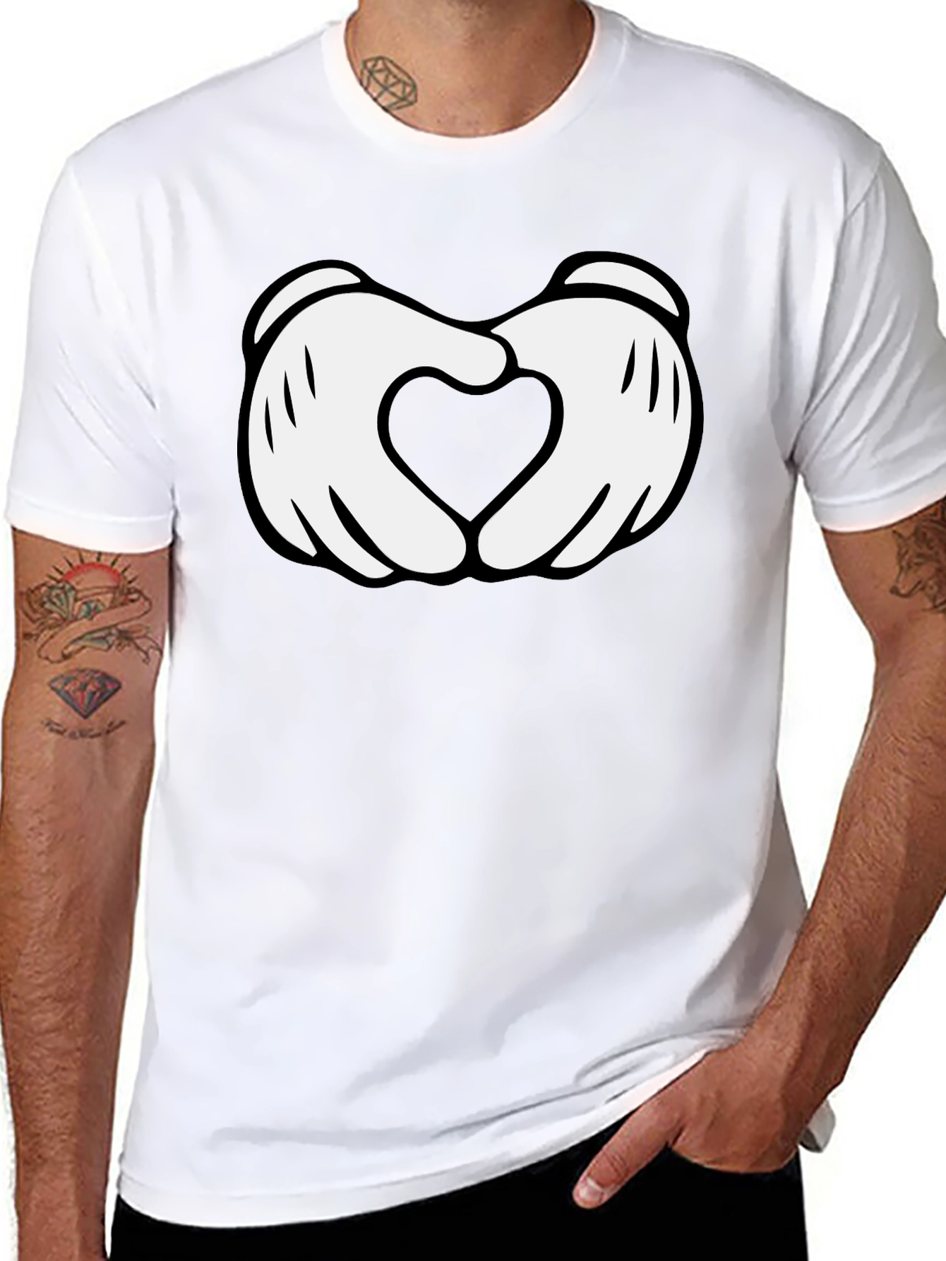 Heart Hands Graphic Tee - Soft Cotton Blend
