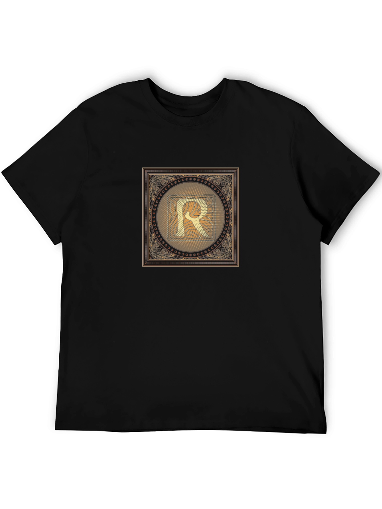 Golden Letter R T-Shirt - Stylish Graphic Tee