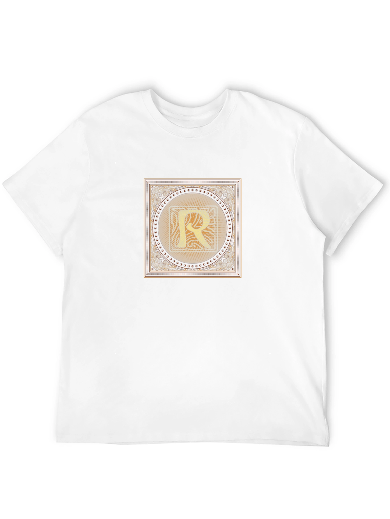 Golden Letter R T-Shirt - Stylish Graphic Tee