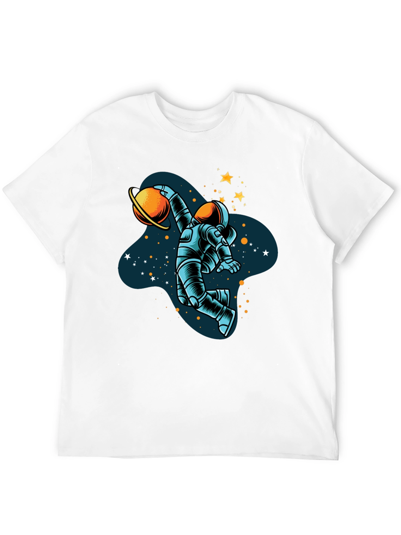 Astronaut Dunking Planet Graphic T-Shirt