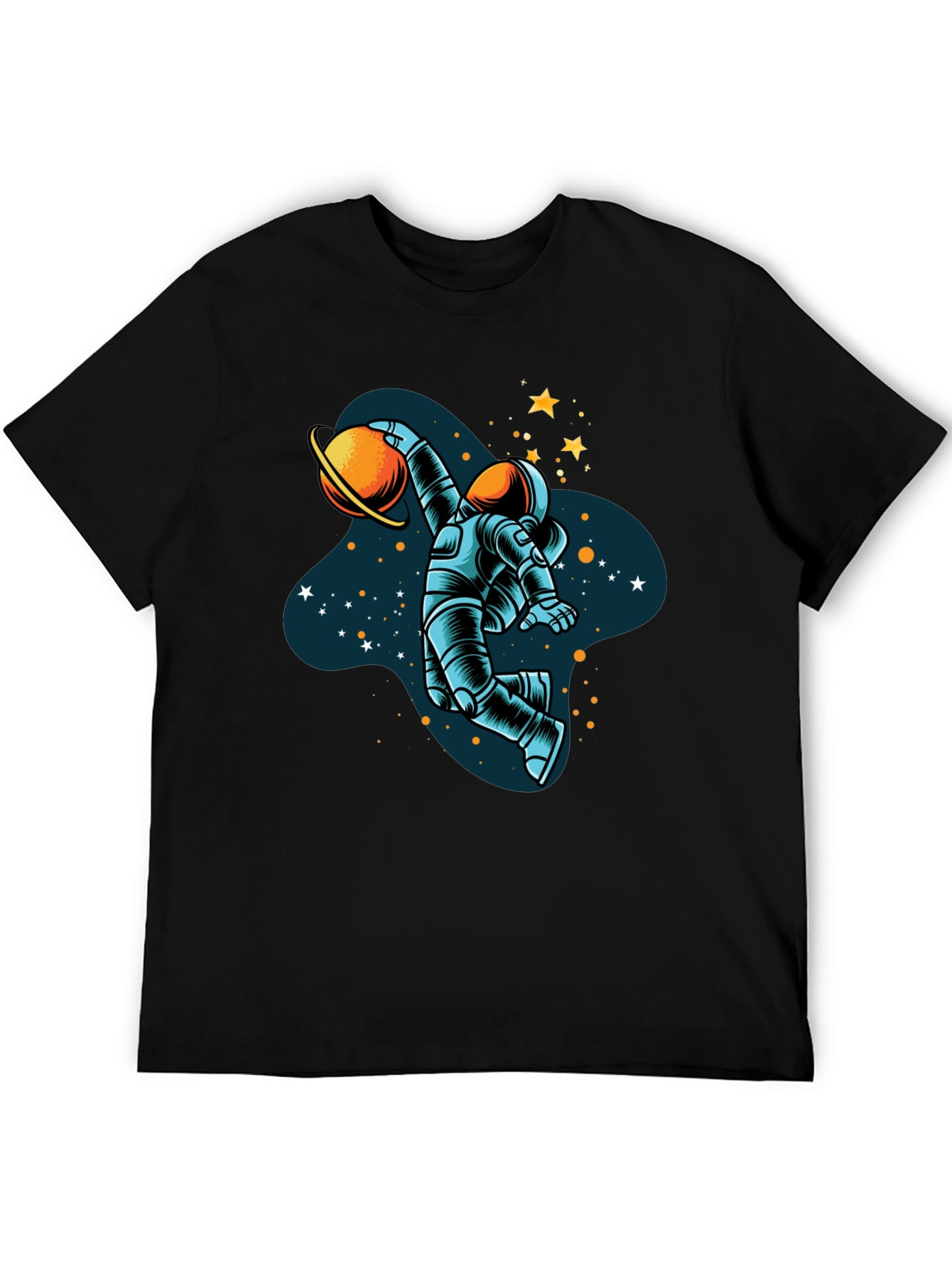 Astronaut Dunking Planet Graphic T-Shirt