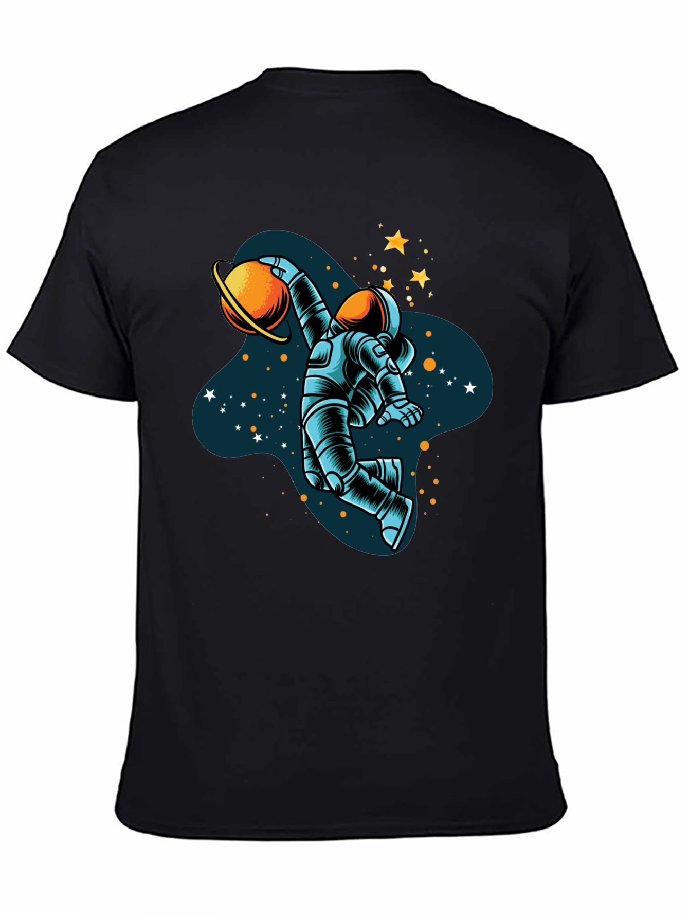 Astronaut Dunking Planet Graphic T-Shirt
