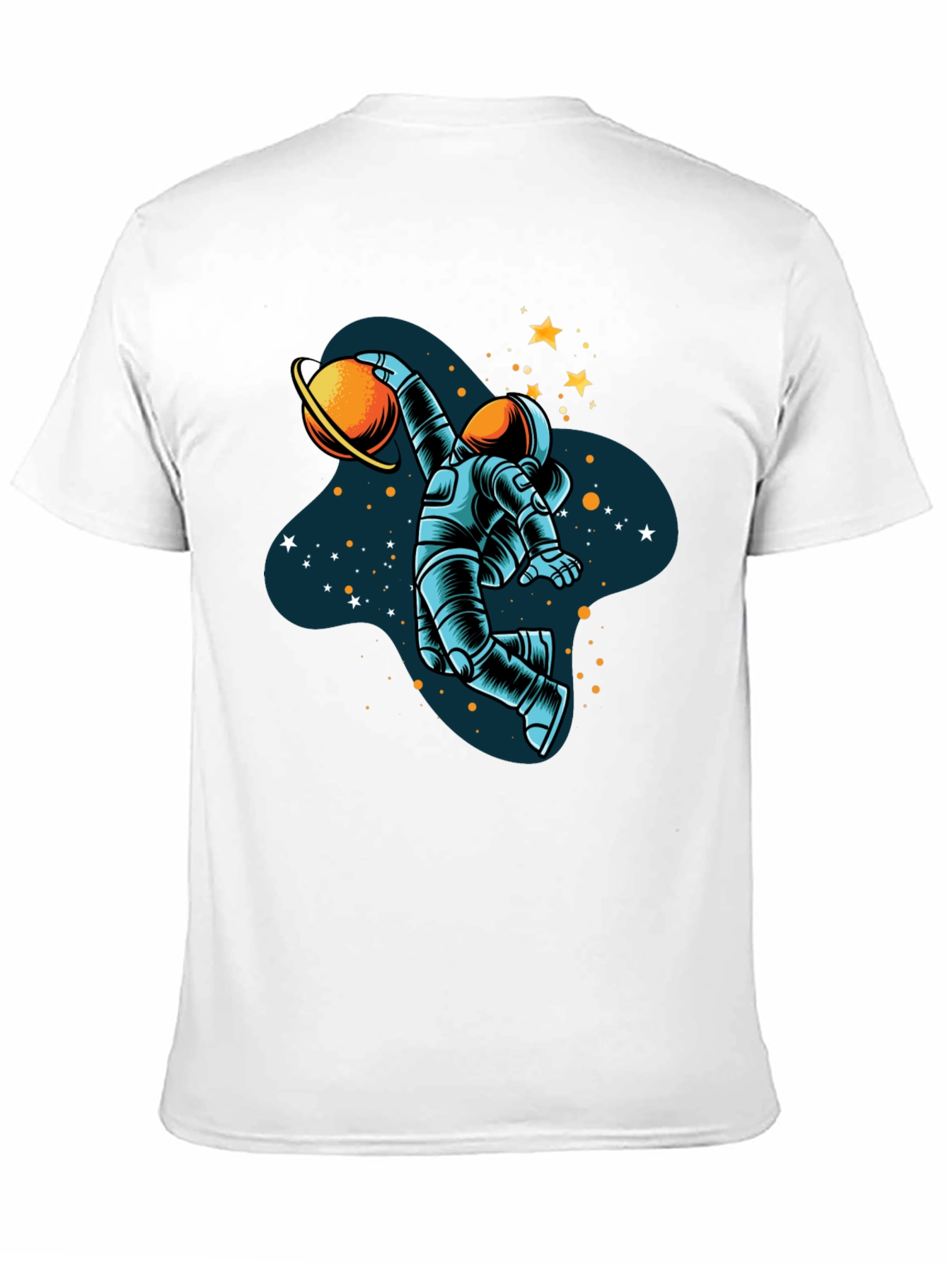 Astronaut Dunking Planet Graphic T-Shirt