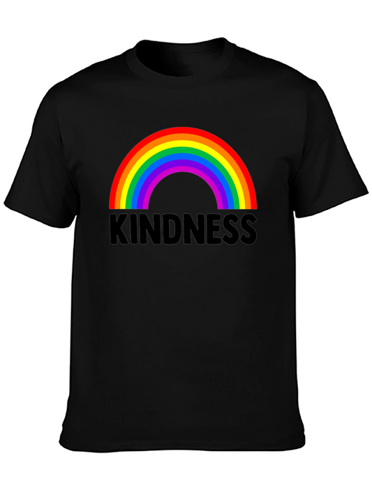 Kindness Rainbow Graphic Tee - Black