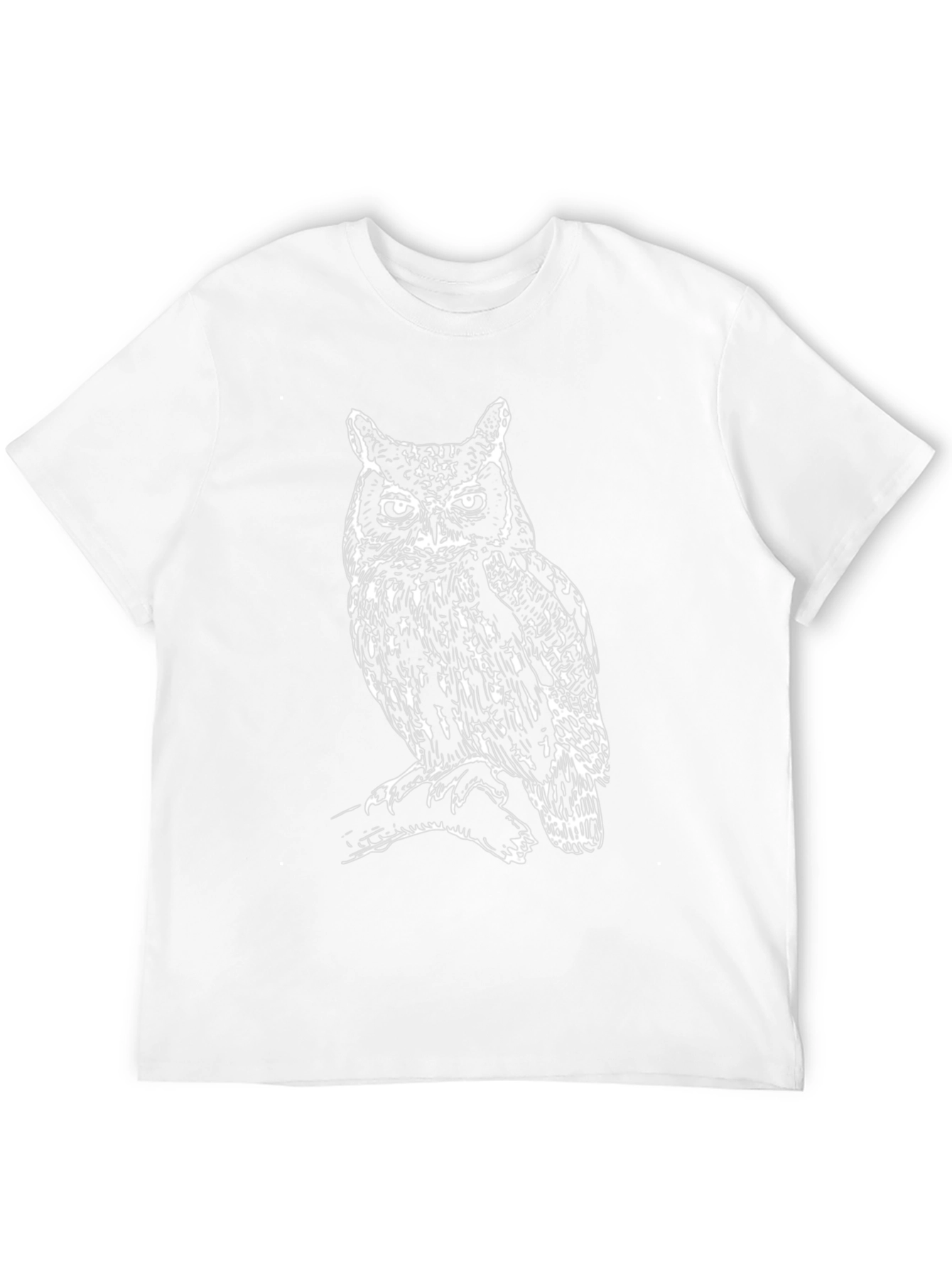 Cool Owl Graphic Tee - Mens Black Cotton T-Shirt