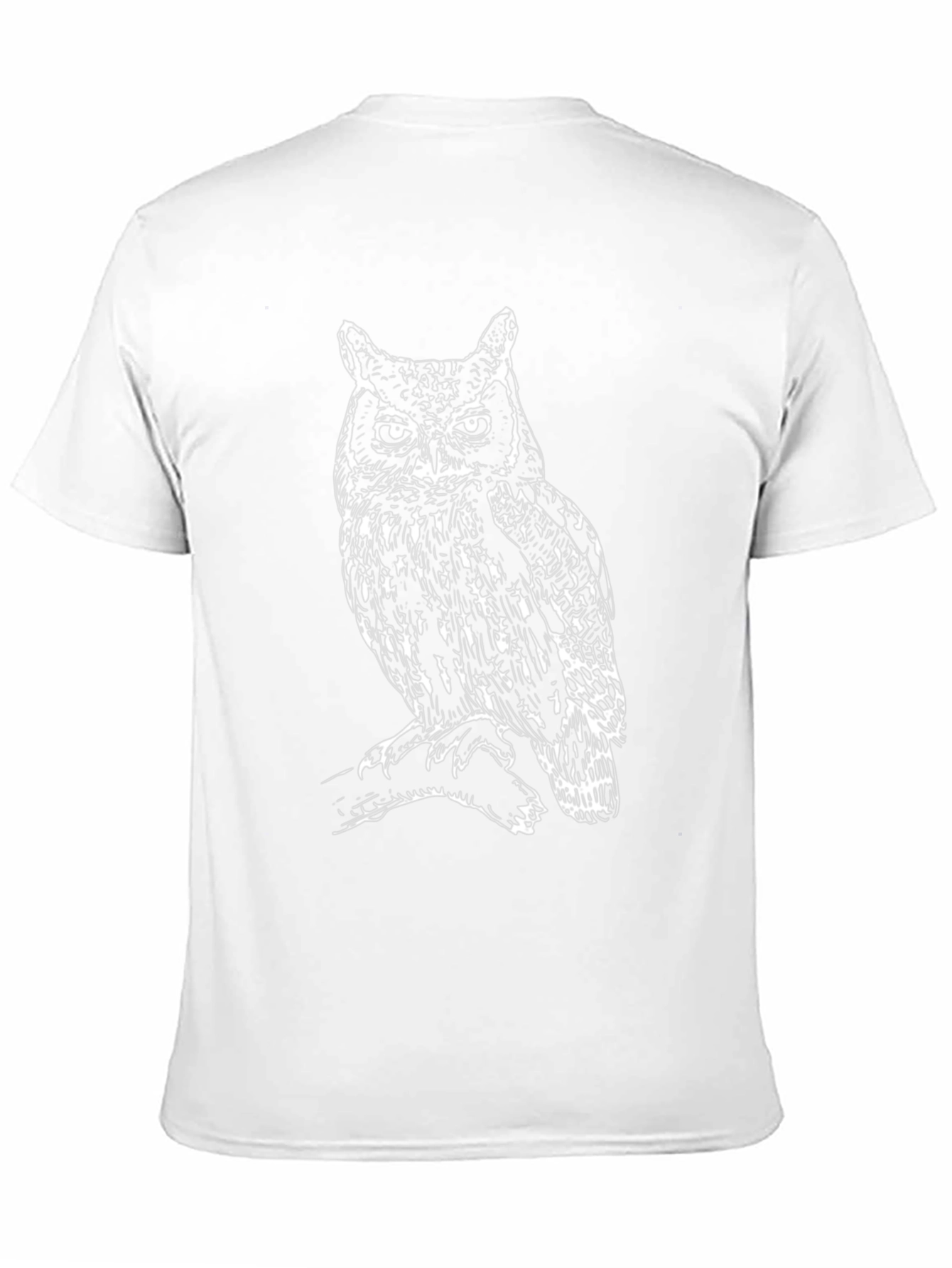 Cool Owl Graphic Tee - Mens Black Cotton T-Shirt