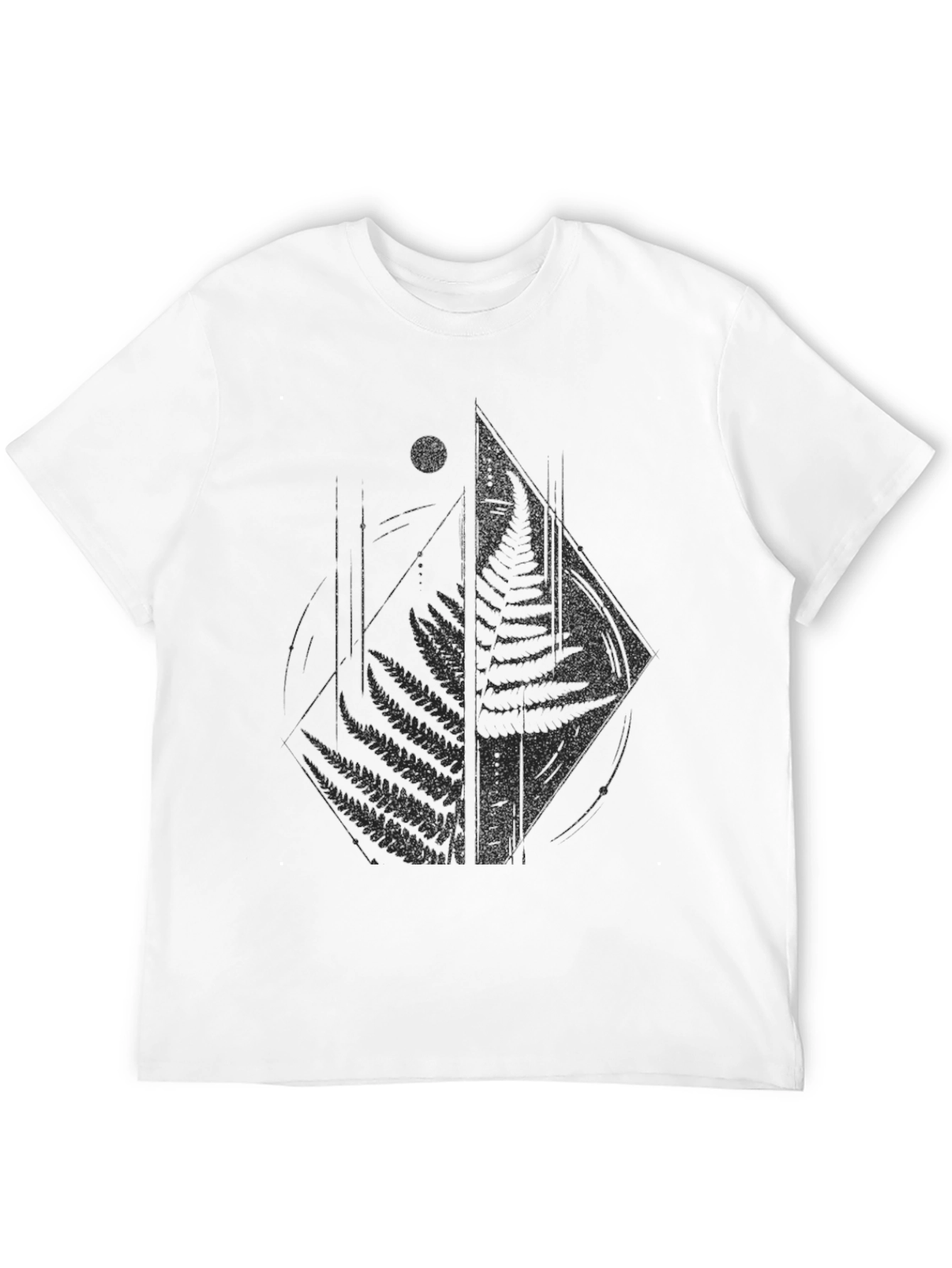 Fern Graphic Black T-Shirt - Nature Inspired Tee