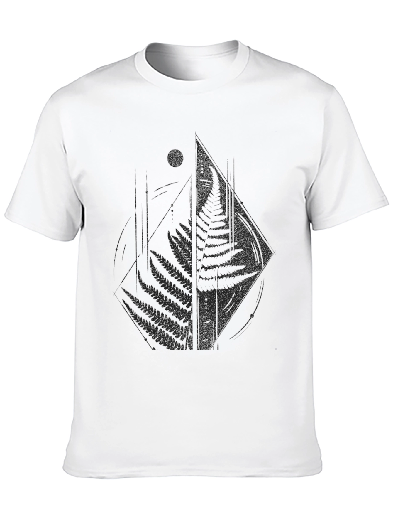 Fern Graphic Black T-Shirt - Nature Inspired Tee