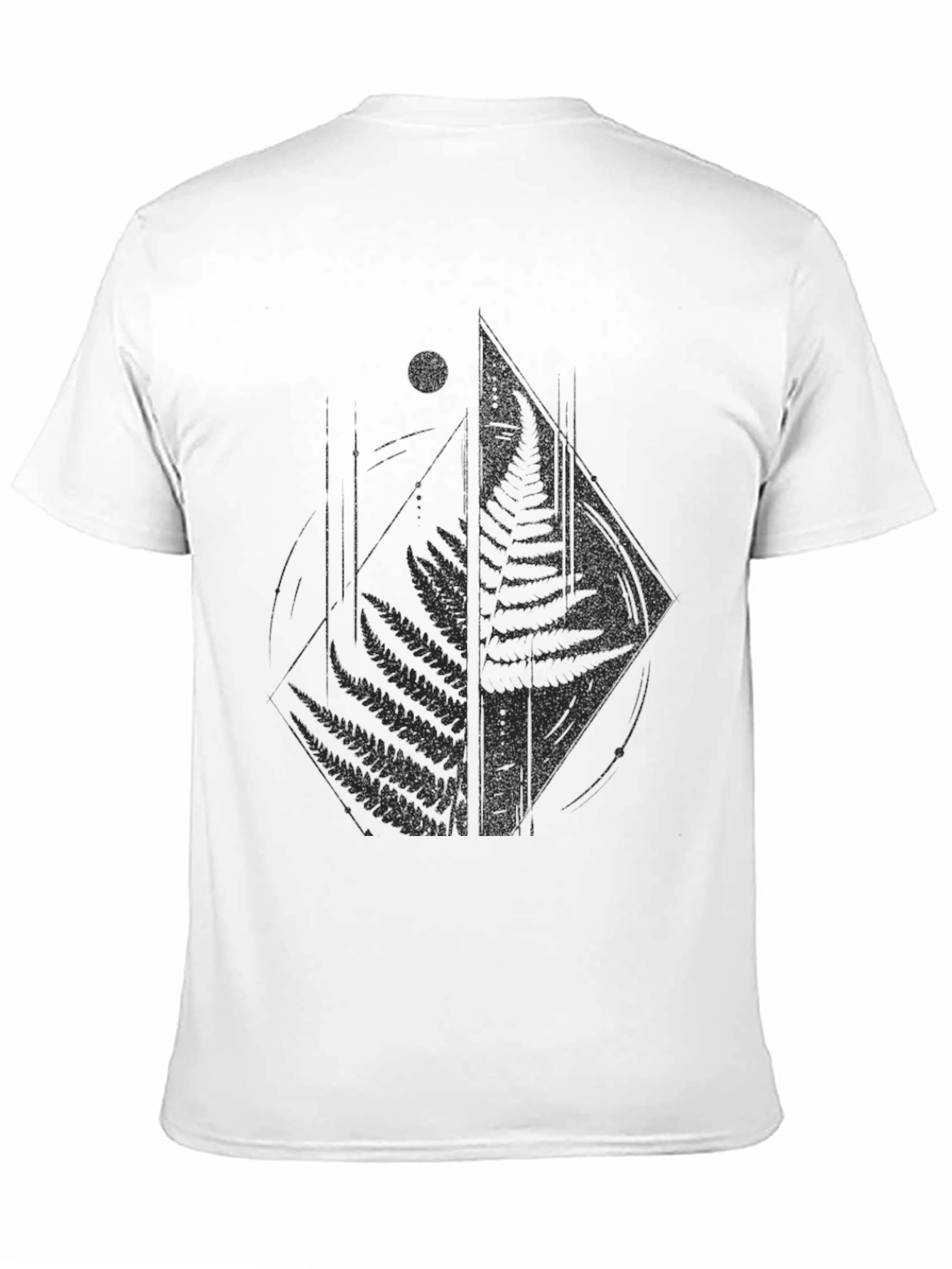 Fern Graphic Black T-Shirt - Nature Inspired Tee