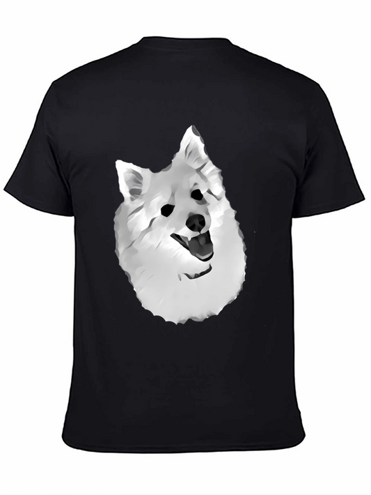 Dog Graphic Tee - Black Cotton Blend