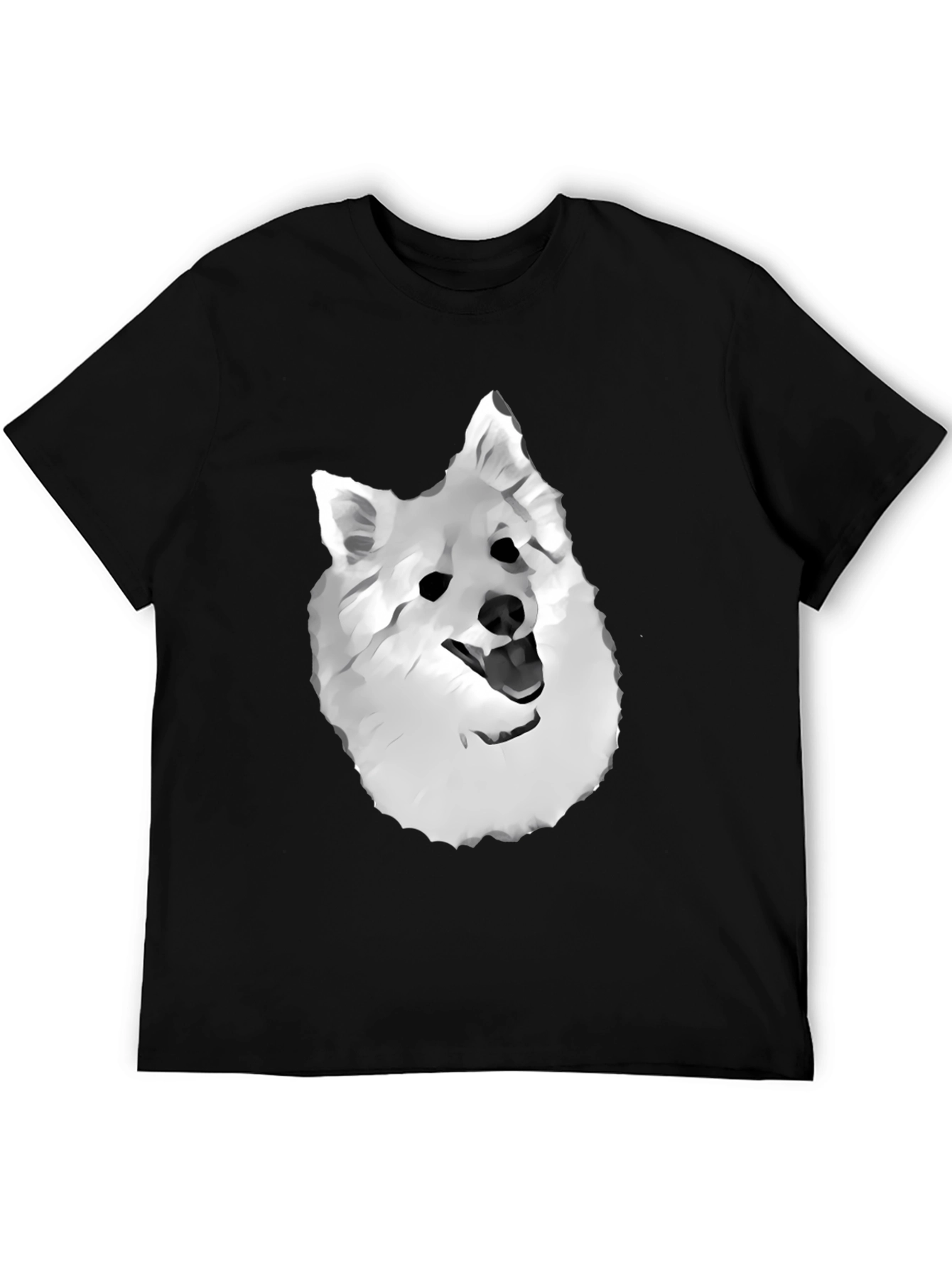Dog Graphic Tee - Black Cotton Blend