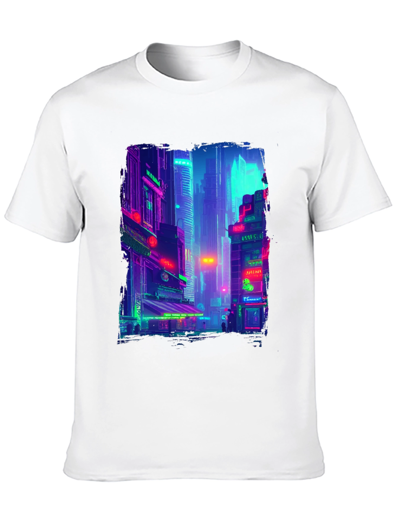 Cyberpunk Cityscape Graphic Tee