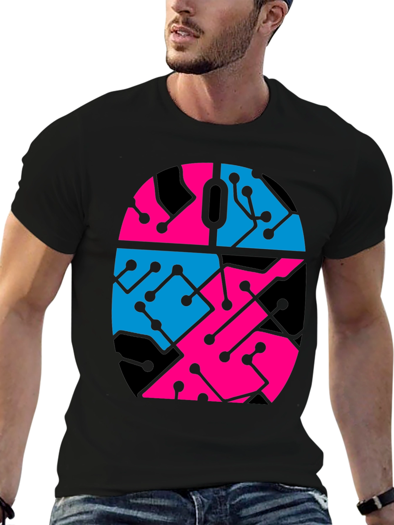 Circuit Mouse Graphic Tee - Black Unisex T-Shirt