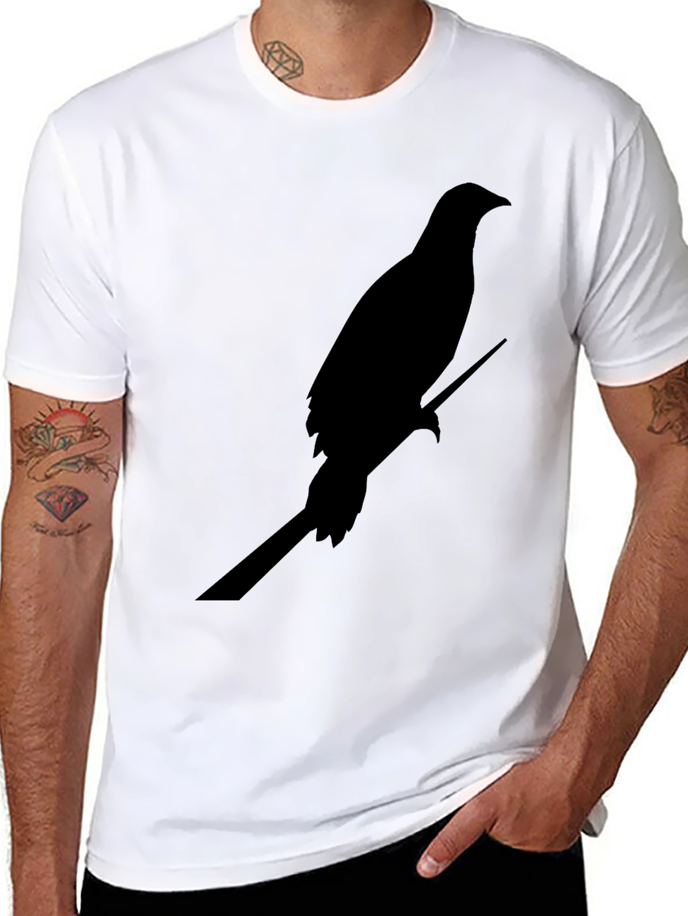 Raven Silhouette Black T-Shirt