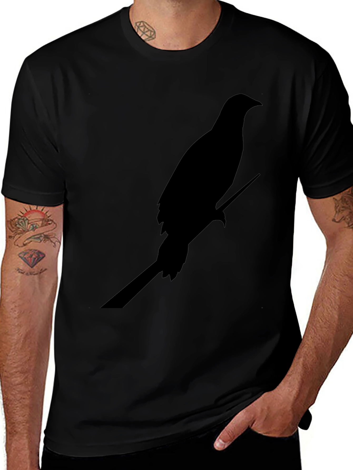 Raven Silhouette Black T-Shirt