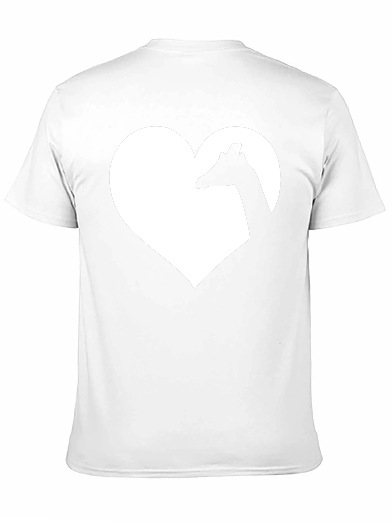 Giraffe Heart Graphic Tee - Black Cotton T-Shirt