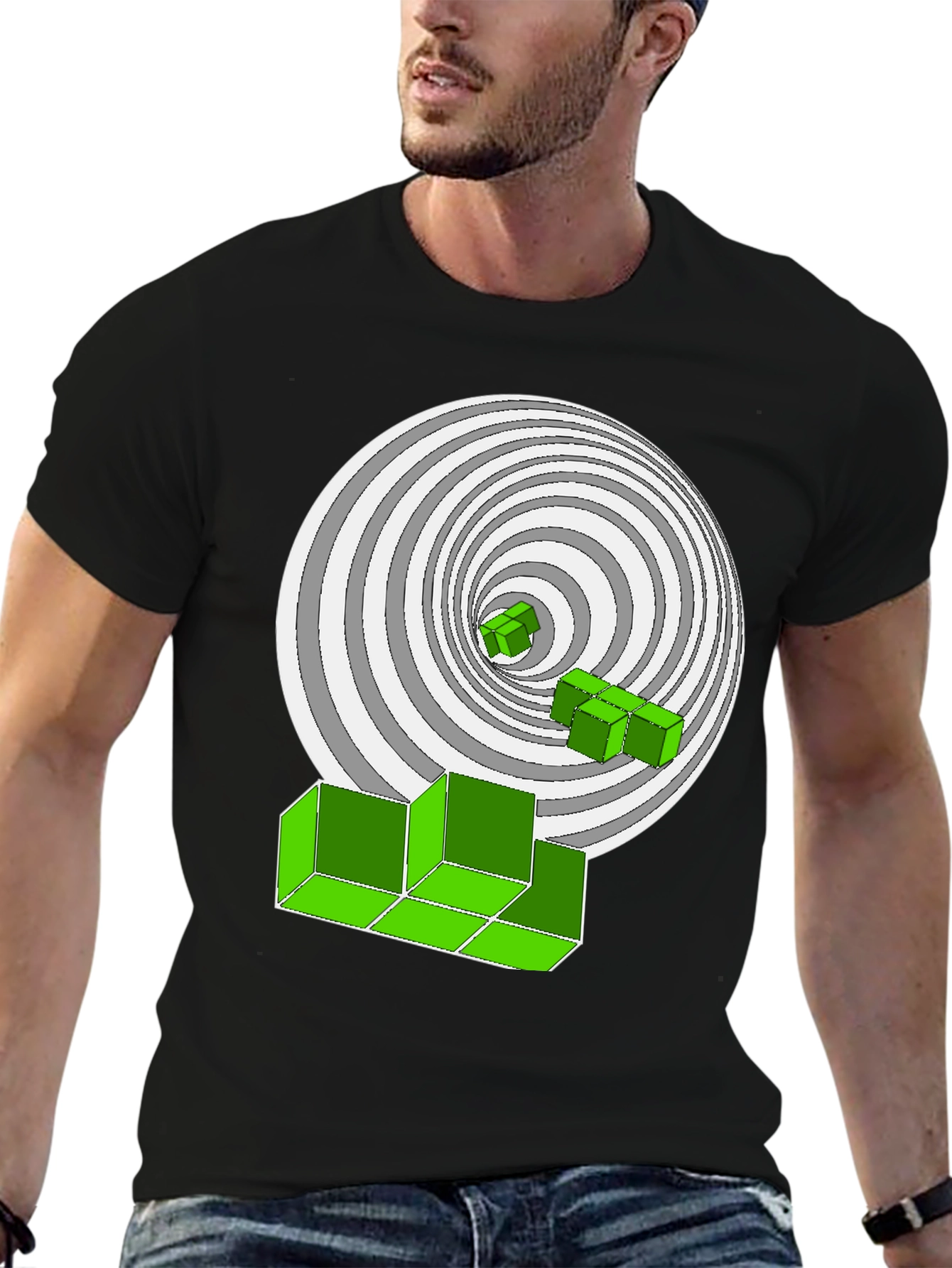 Optical Illusion T-Shirt: Geometric Design
