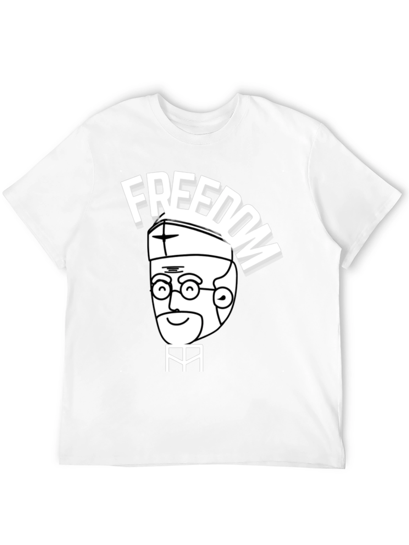 Freedom Cartoon Graphic Black T-Shirt
