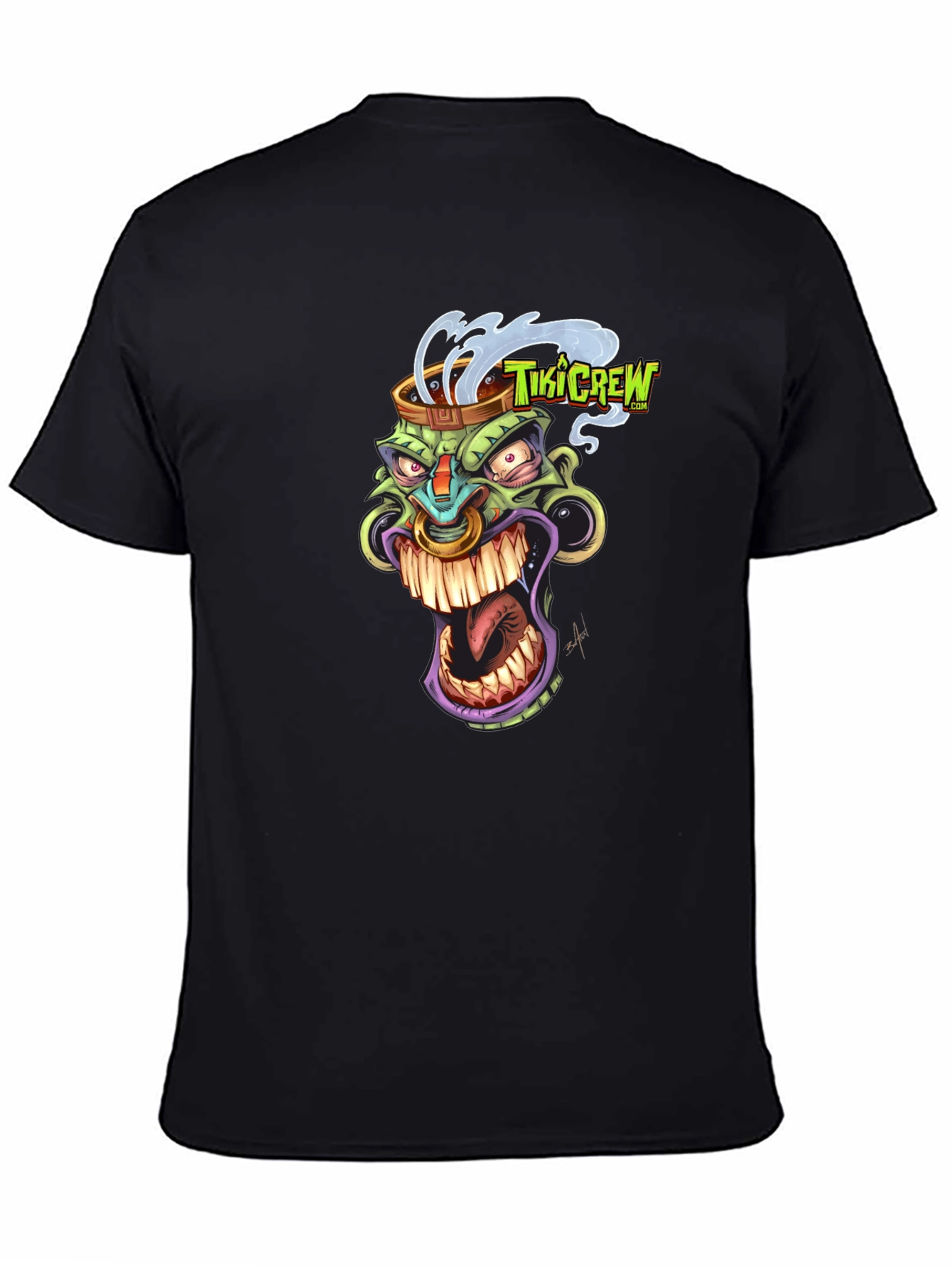 Tiki Crew Graphic Black T-Shirt