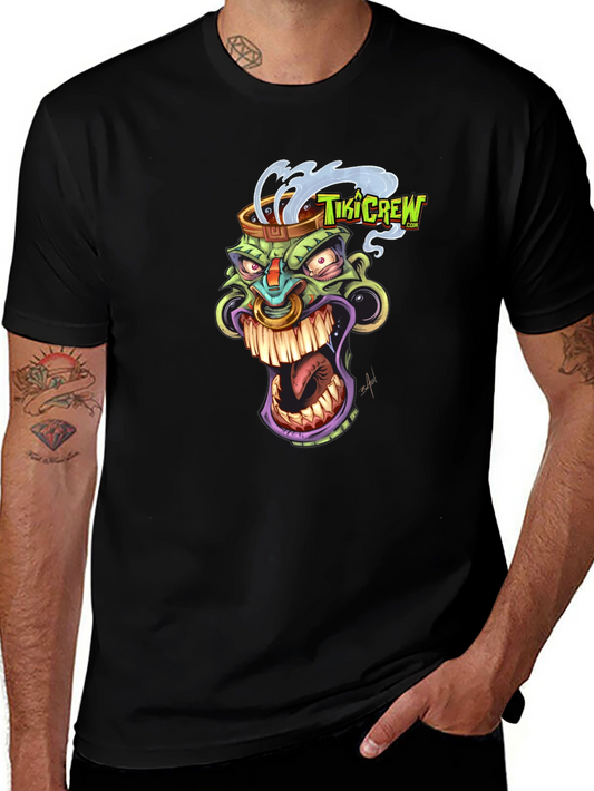Tiki Crew Graphic Black T-Shirt