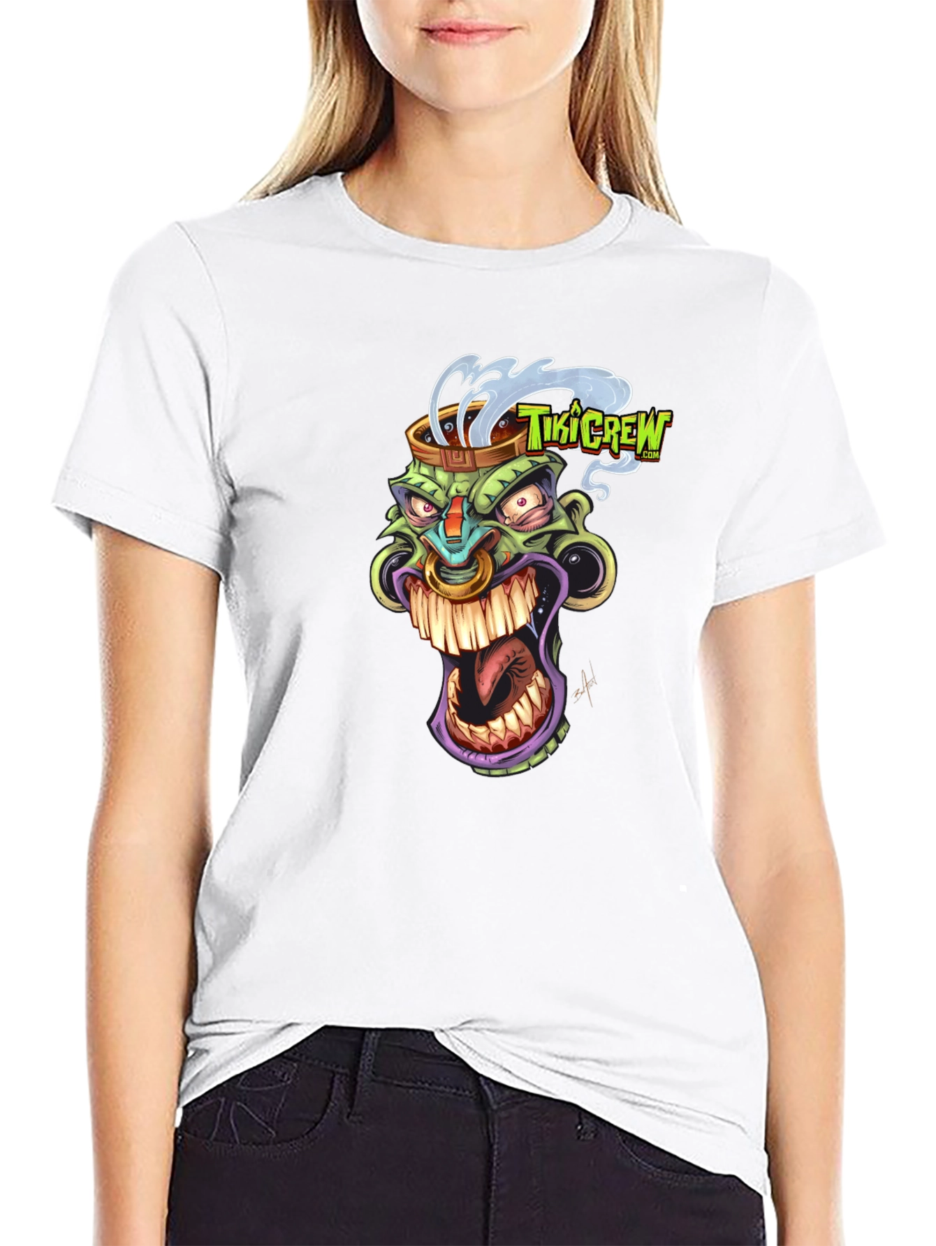 Tiki Crew Graphic Black T-Shirt
