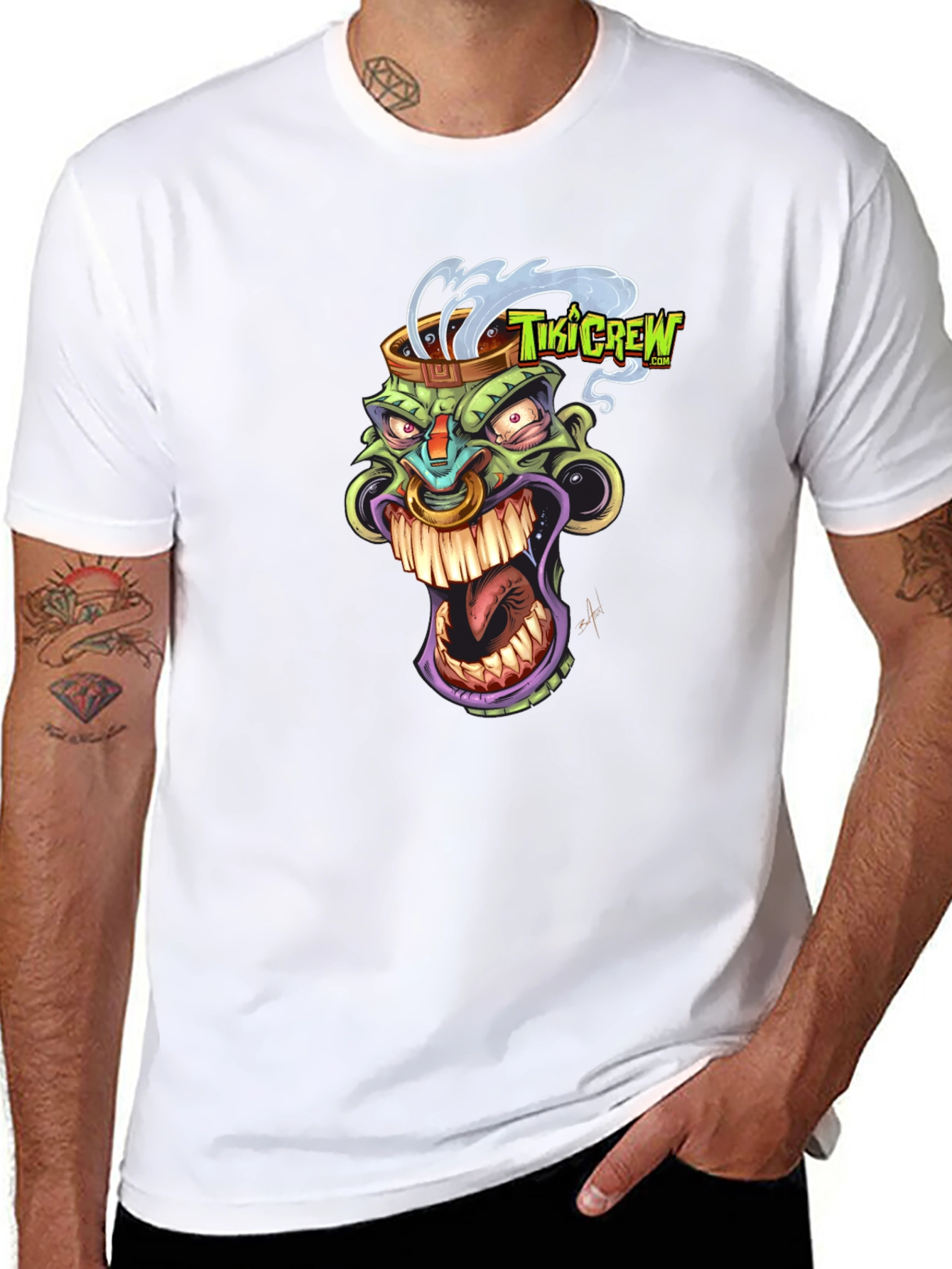 Tiki Crew Graphic Black T-Shirt