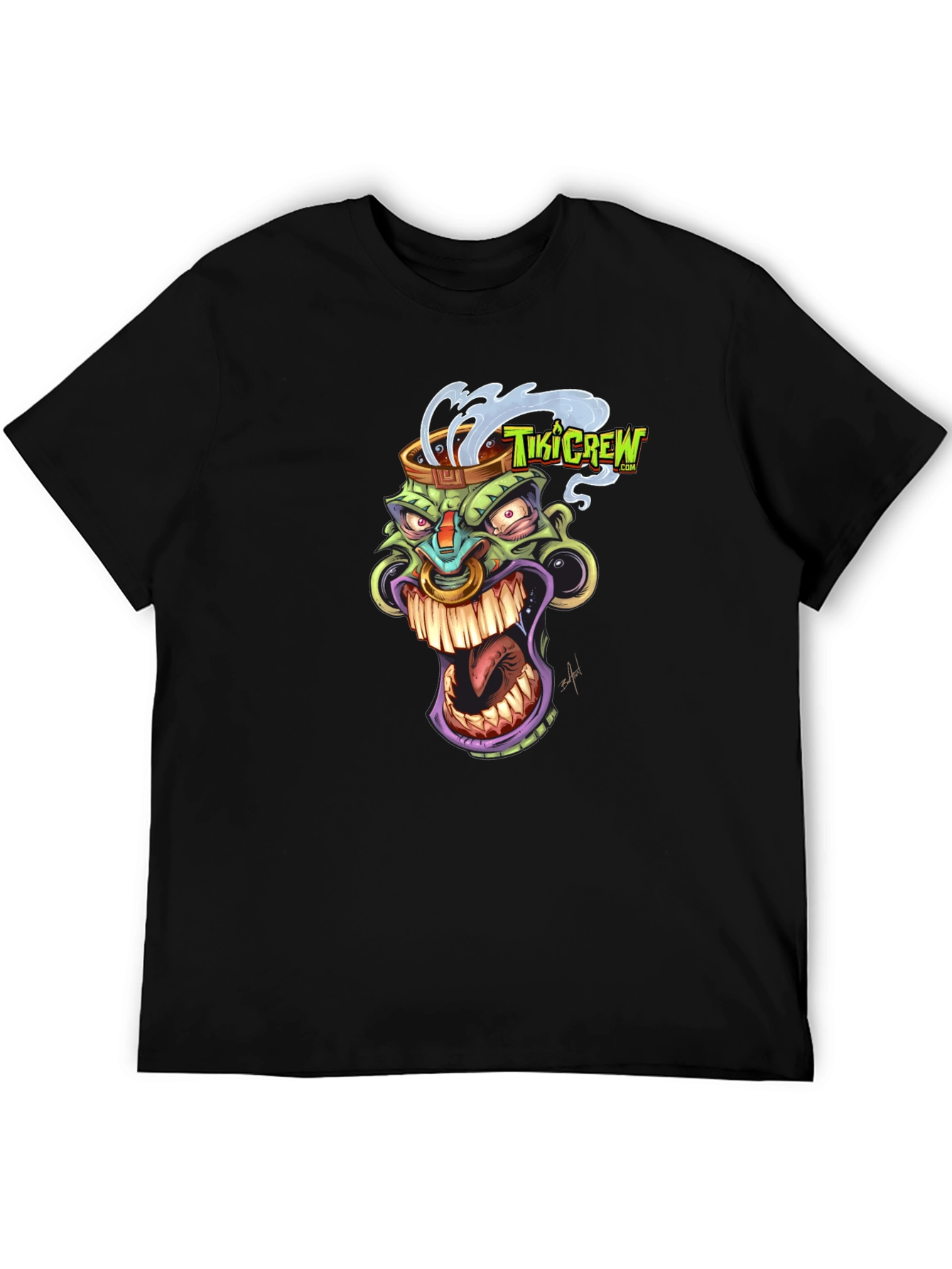 Tiki Crew Graphic Black T-Shirt