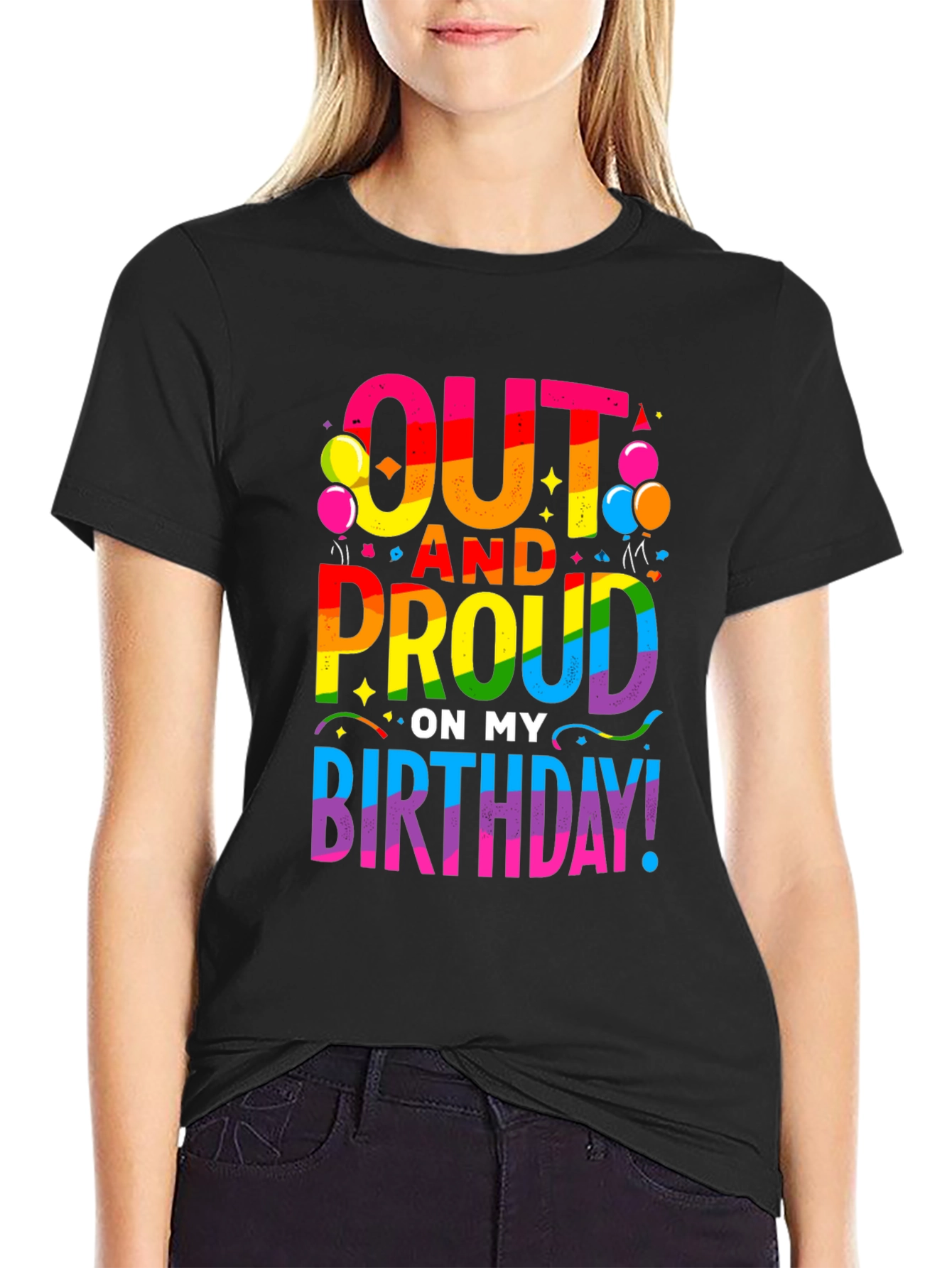 Out and Proud Birthday LGBTQ Pride T-Shirt