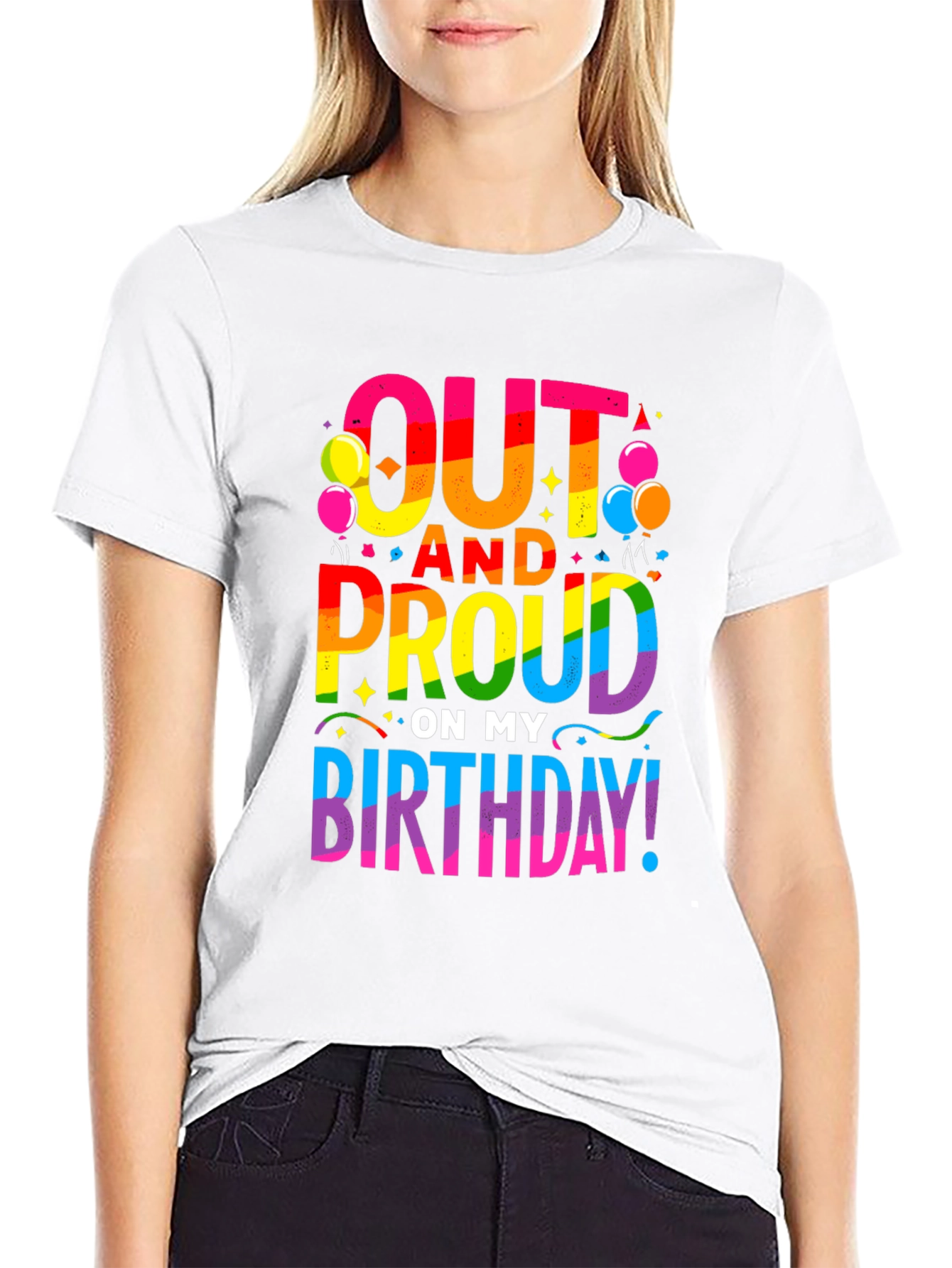Out and Proud Birthday LGBTQ Pride T-Shirt