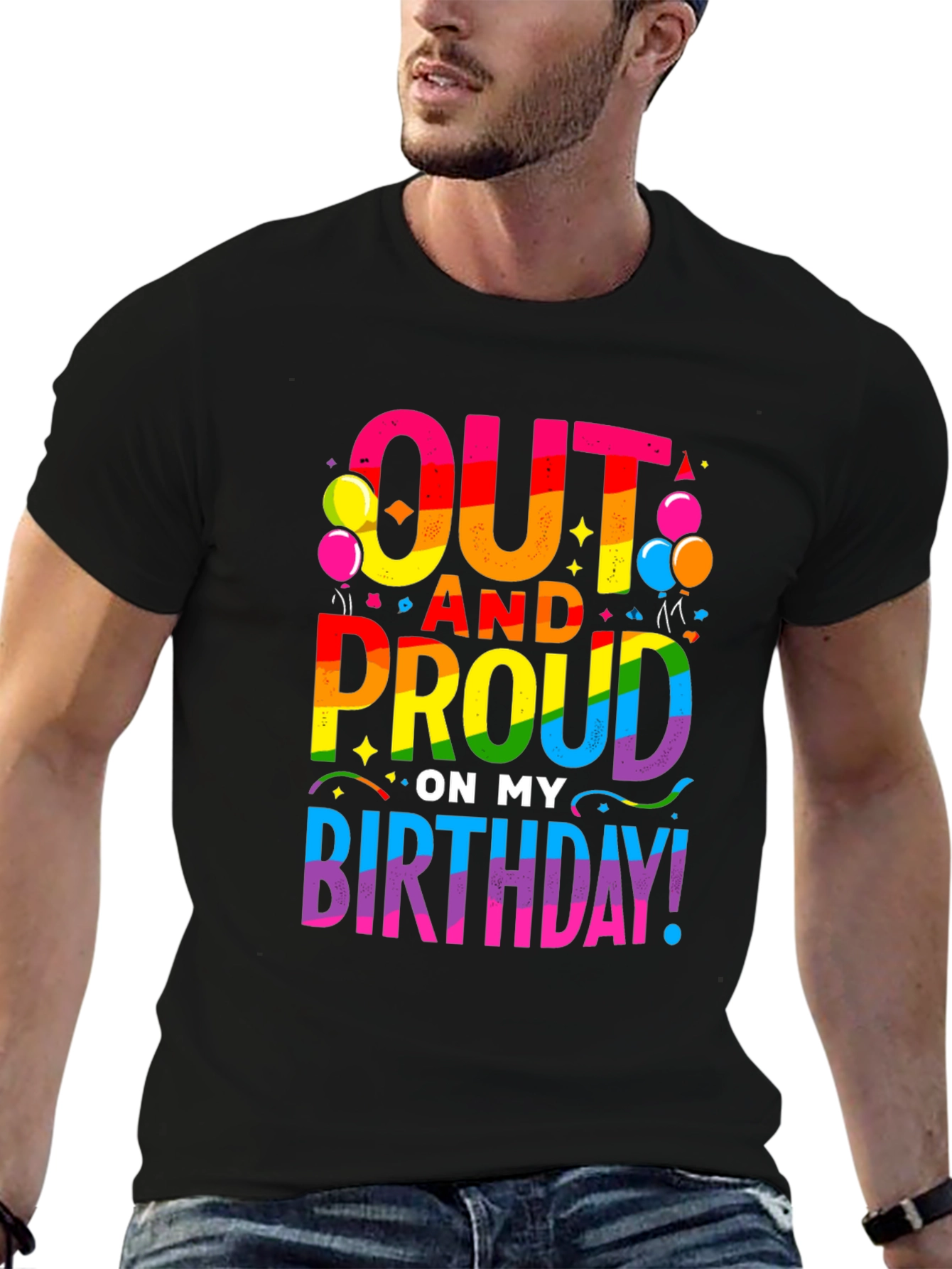 Out and Proud Birthday LGBTQ Pride T-Shirt