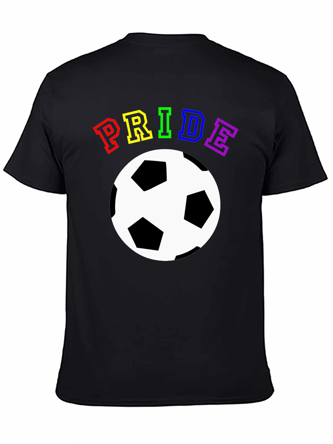 Pride Soccer T-Shirt - Rainbow Graphic Tee