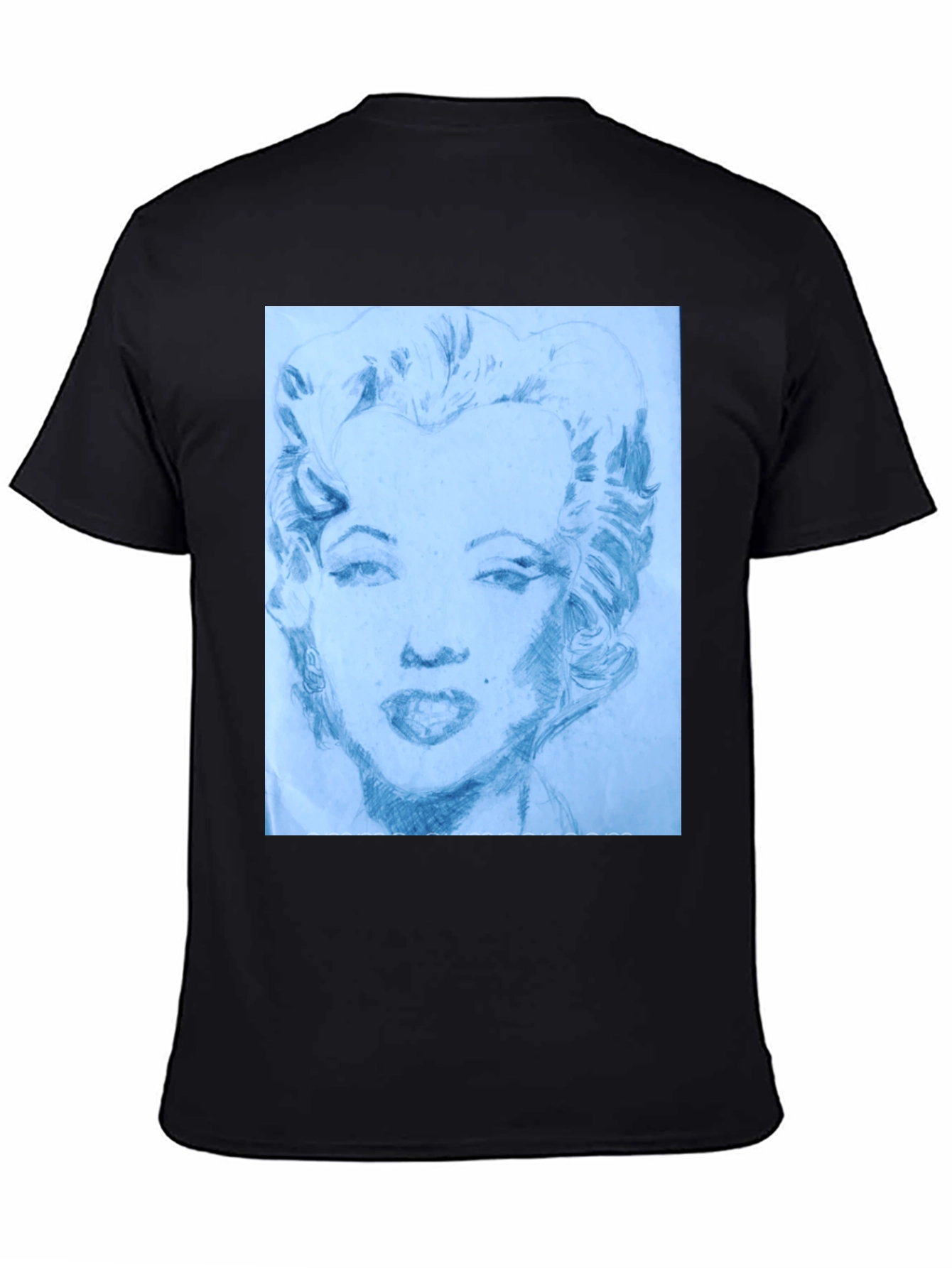 Marilyn Monroe Sketch Black T-Shirt