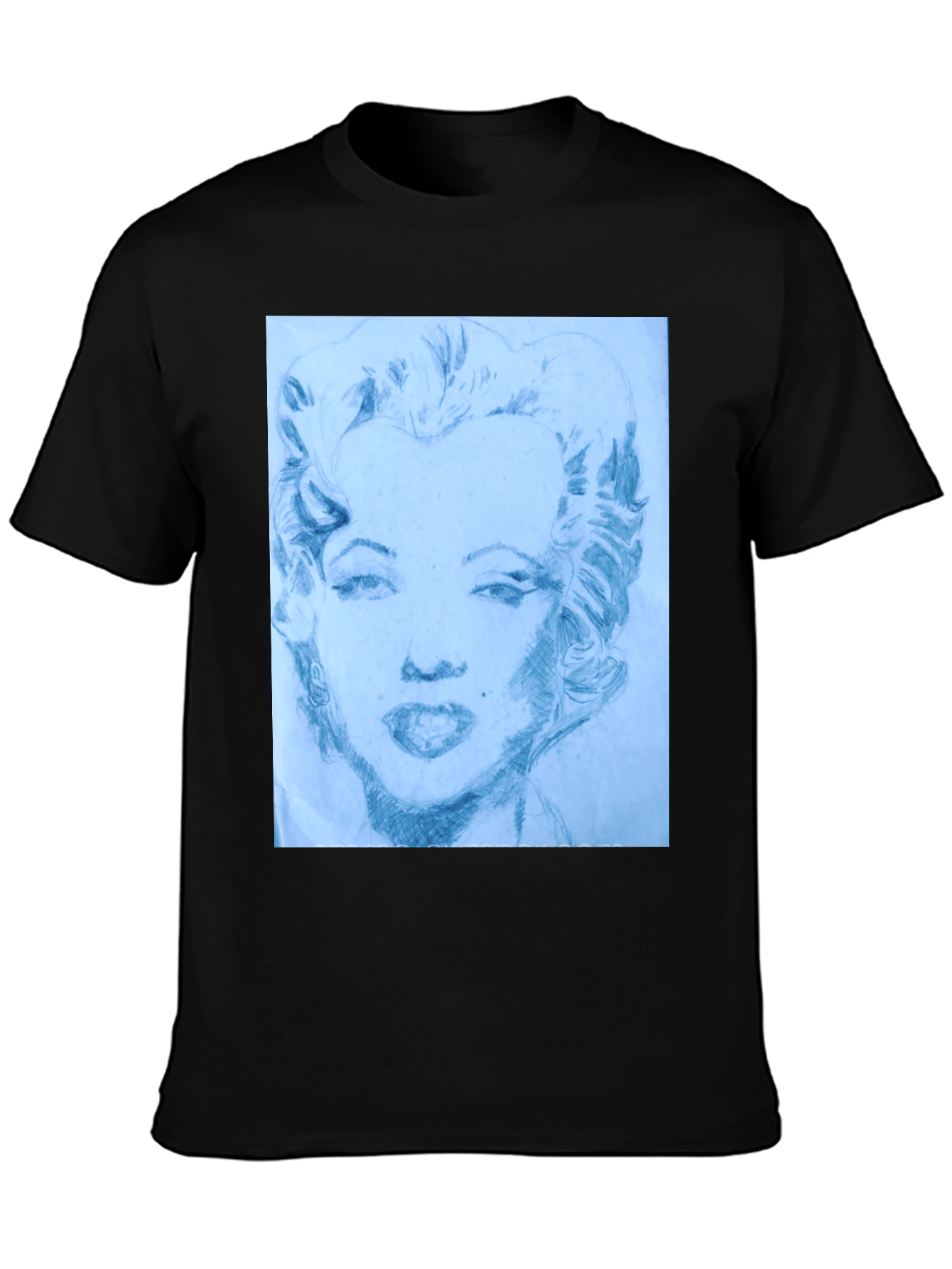 Marilyn Monroe Sketch Black T-Shirt
