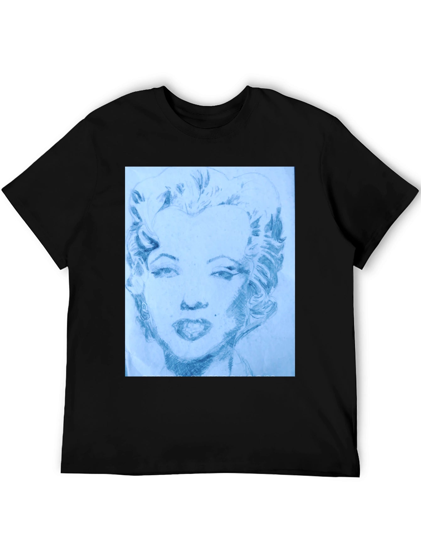 Marilyn Monroe Sketch Black T-Shirt