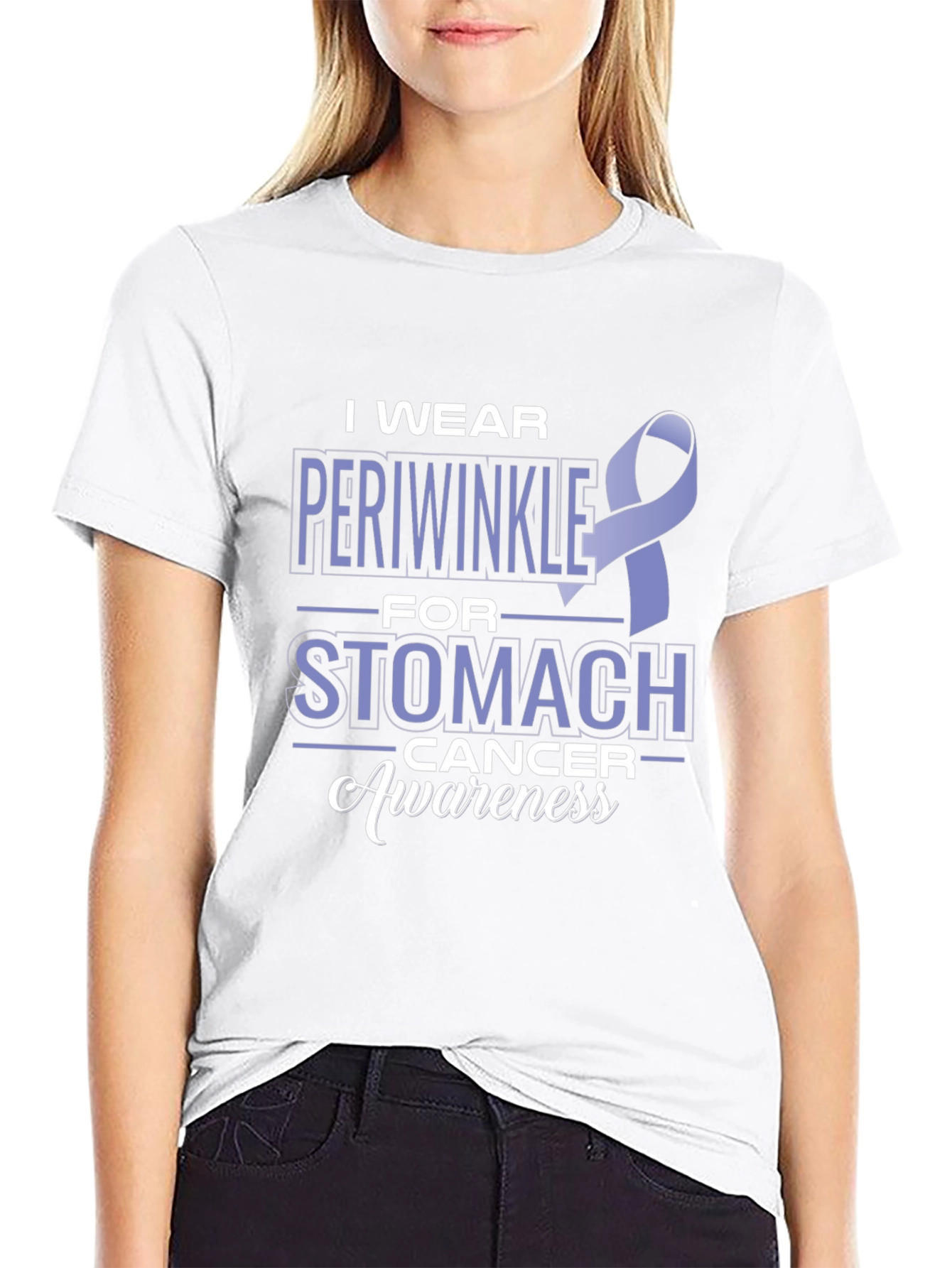 Periwinkle Stomach Cancer Awareness T-Shirt