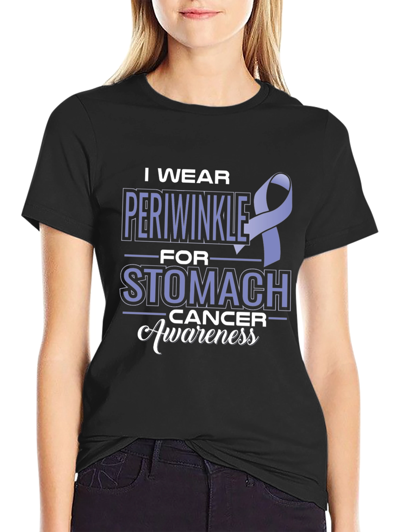 Periwinkle Stomach Cancer Awareness T-Shirt