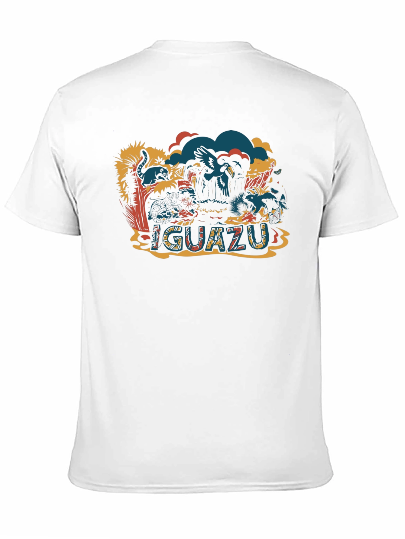 Iguazu Falls Black Graphic T-Shirt - Nature Adventure Tee