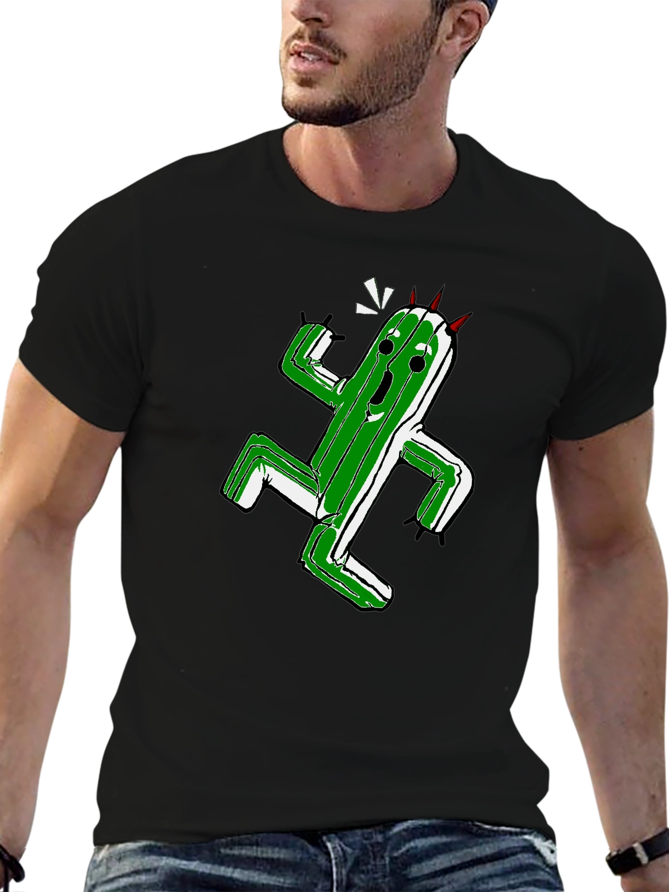Cactuar Graphic T-Shirt - Black Cotton Tee