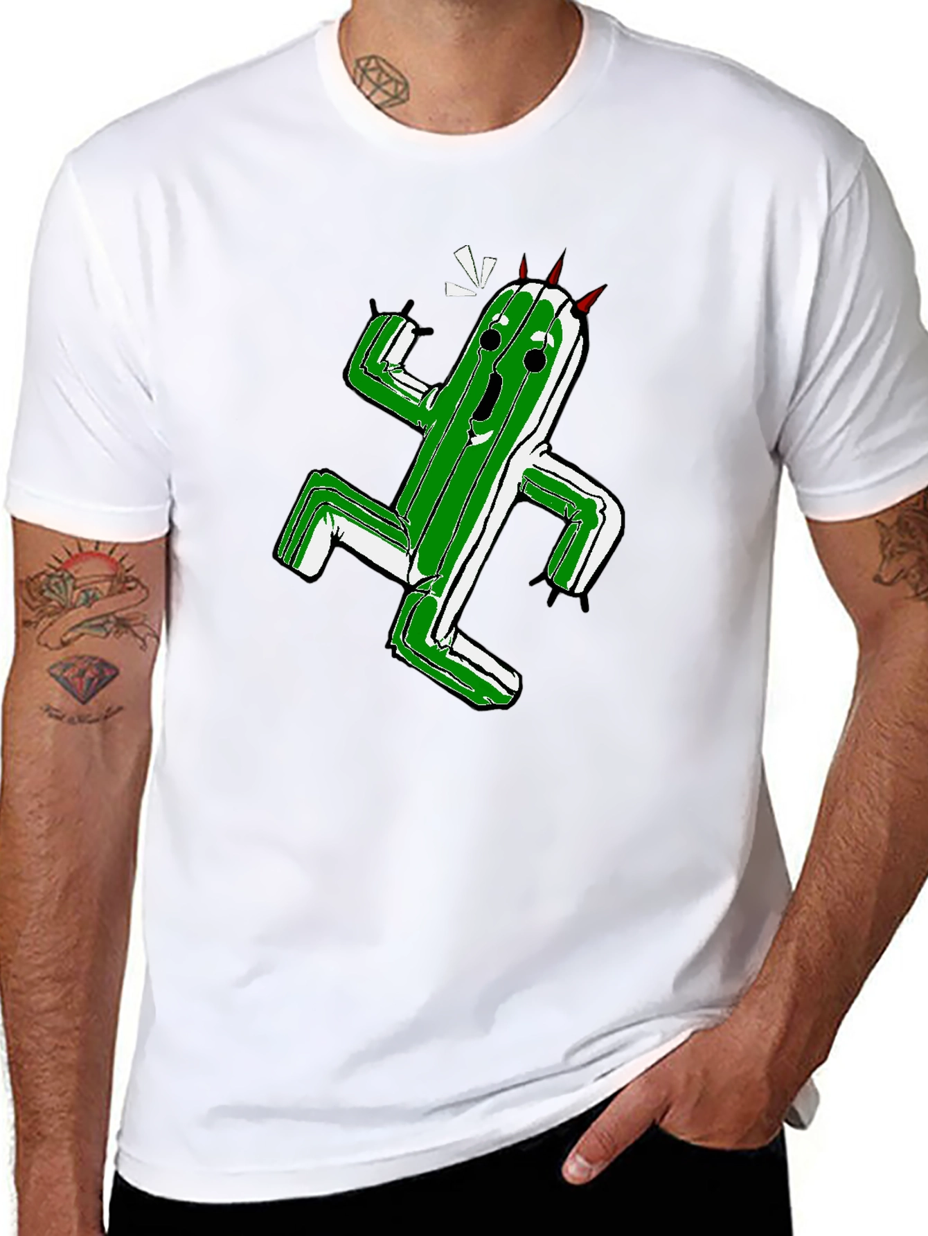 Cactuar Graphic T-Shirt - Black Cotton Tee