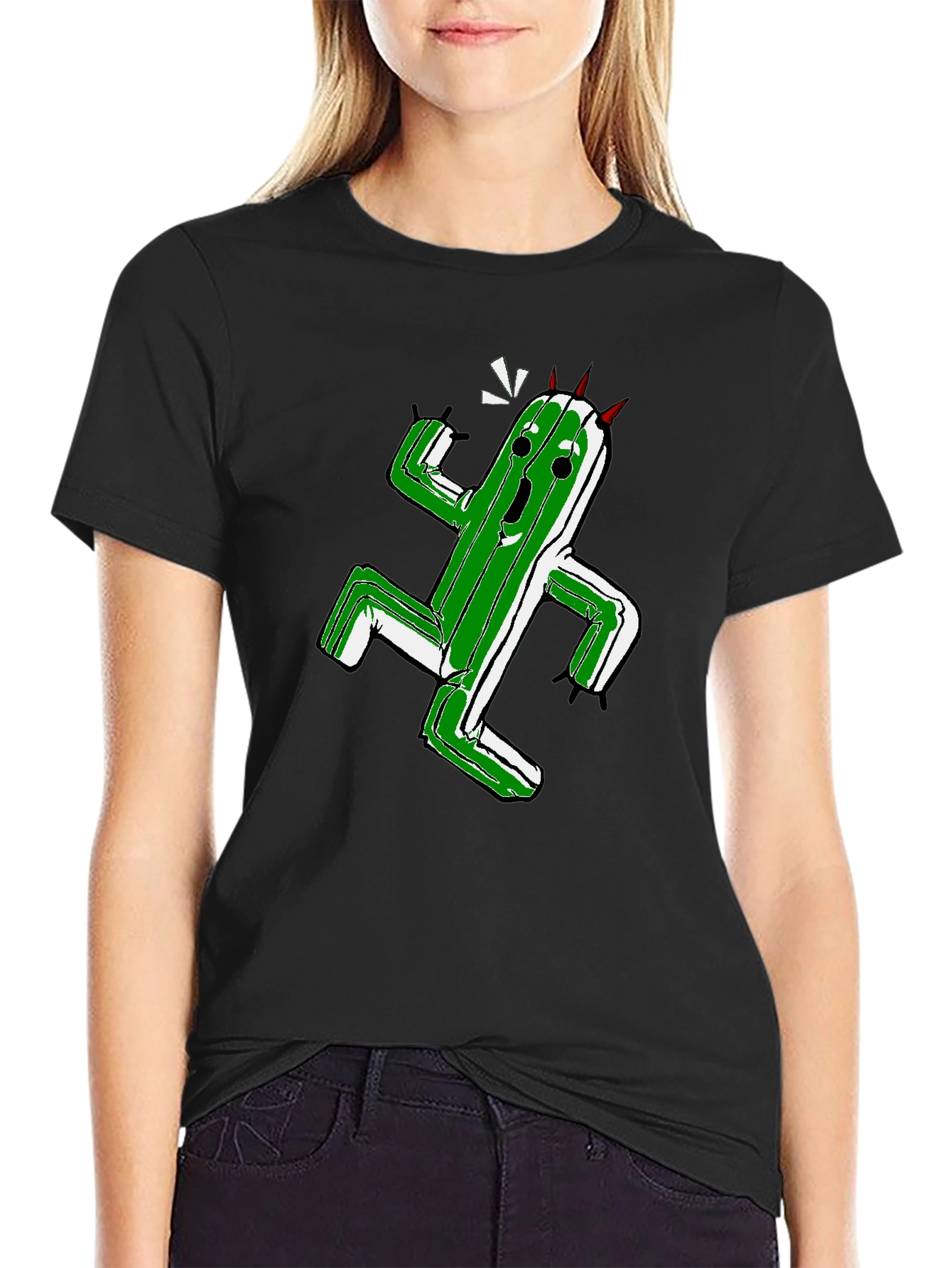 Cactuar Graphic T-Shirt - Black Cotton Tee