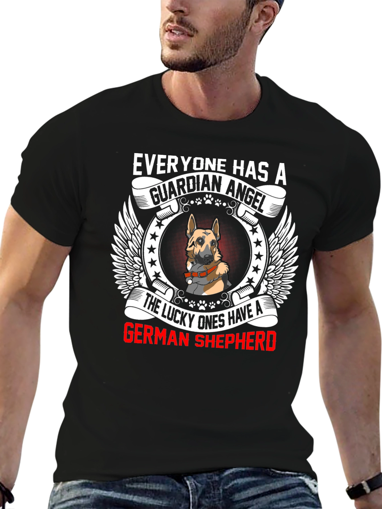 German Shepherd Guardian Angel T-Shirt