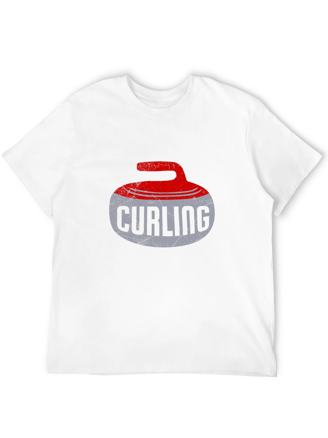 Curling Stone Graphic Tee - Sporty Casual Style
