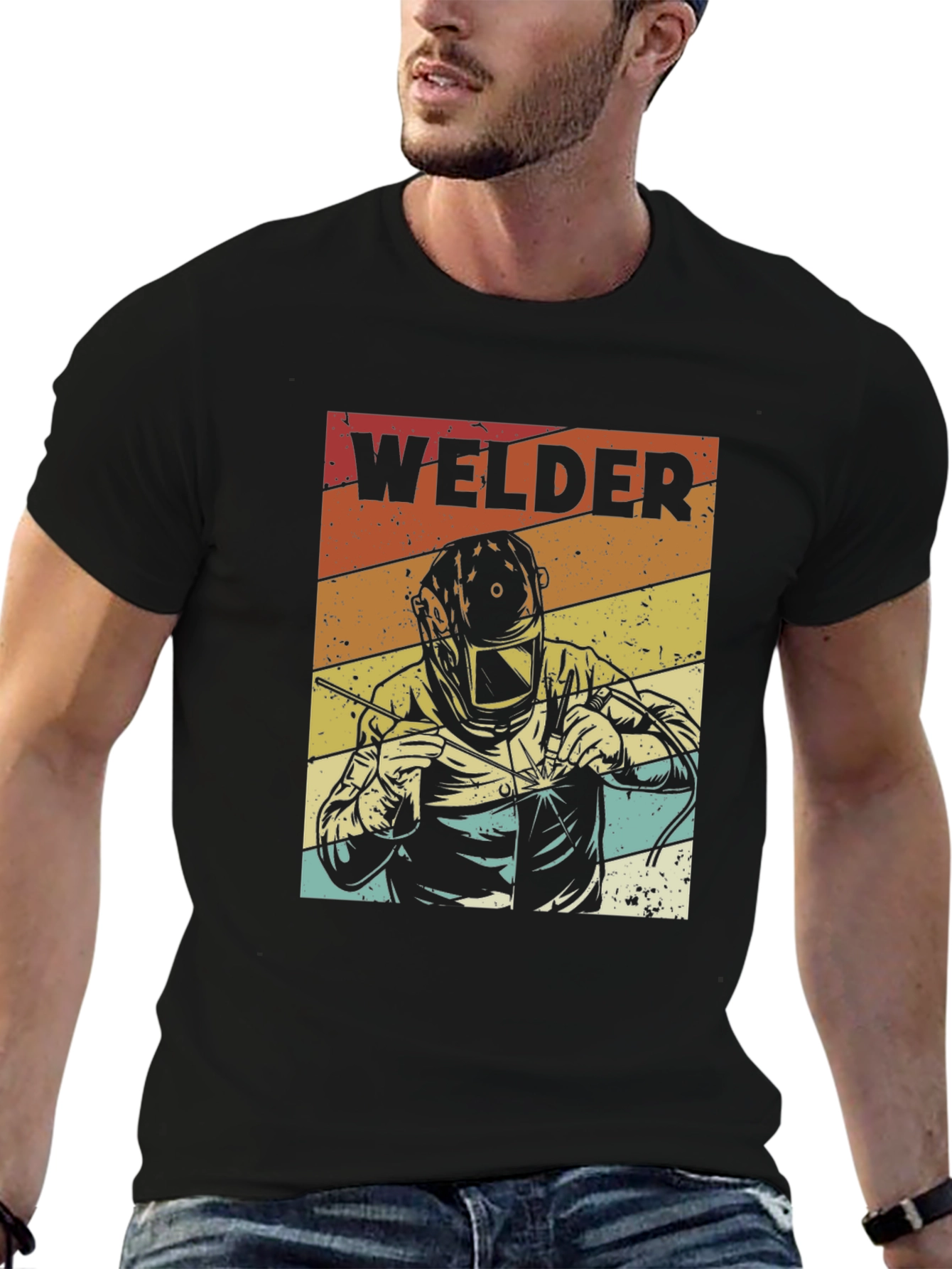 Welder Retro Style Graphic T-Shirt