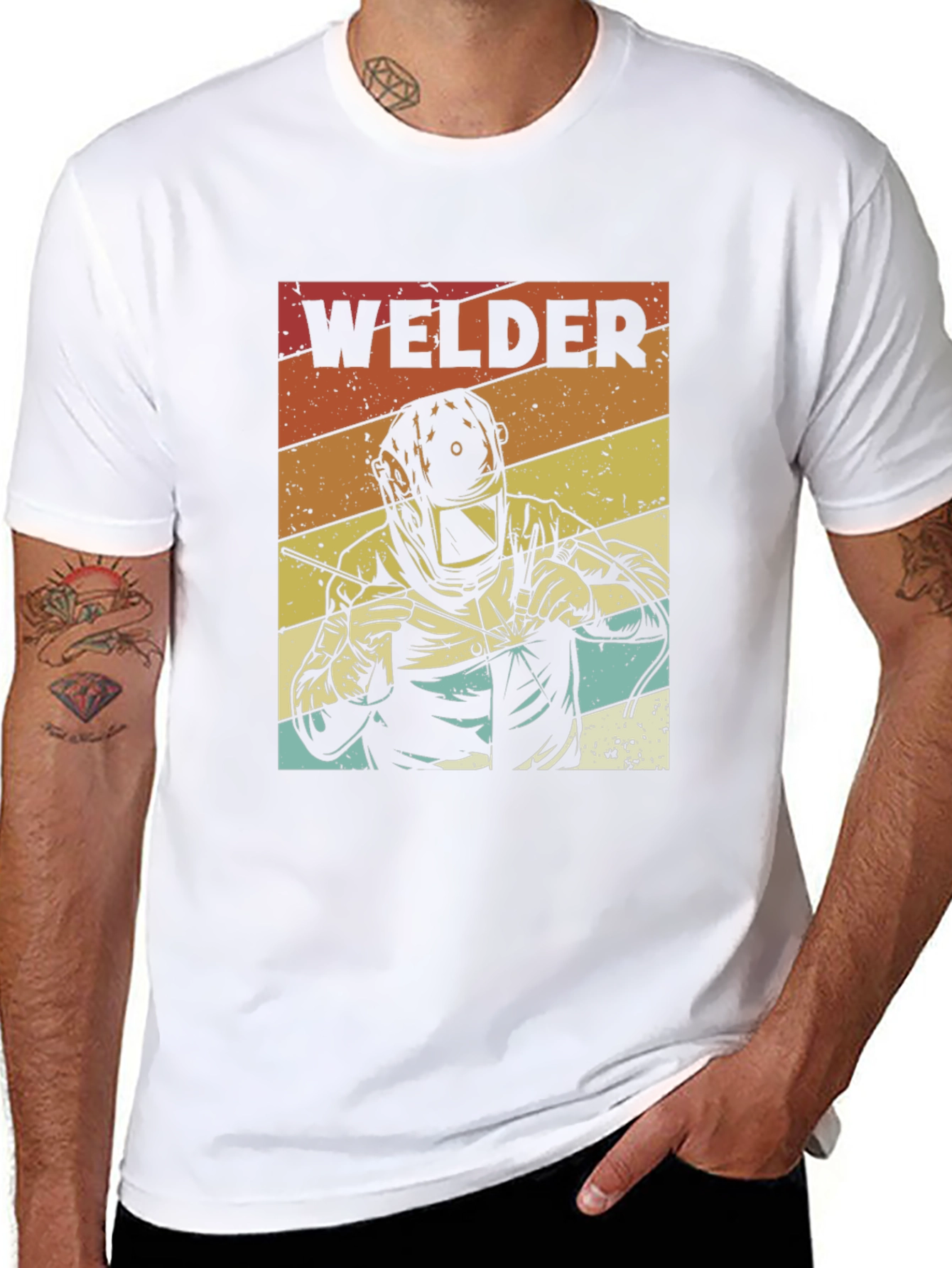 Welder Retro Style Graphic T-Shirt