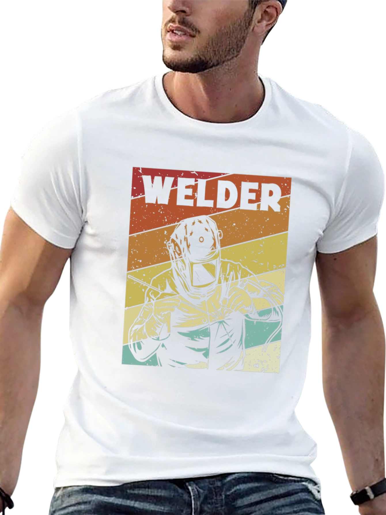 Welder Retro Style Graphic T-Shirt